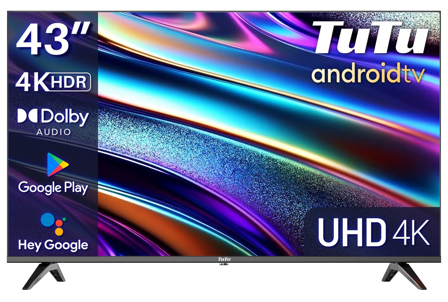 TuTu Smart TV 25 Zoll (64 cm) Full HD VIDAA Fernseher mit WLAN Triple Tuner (DVB-T/T2, DVB-C, DVB-S/S2) APP Store HDMI USB (TUV25FQ1B, 2024)