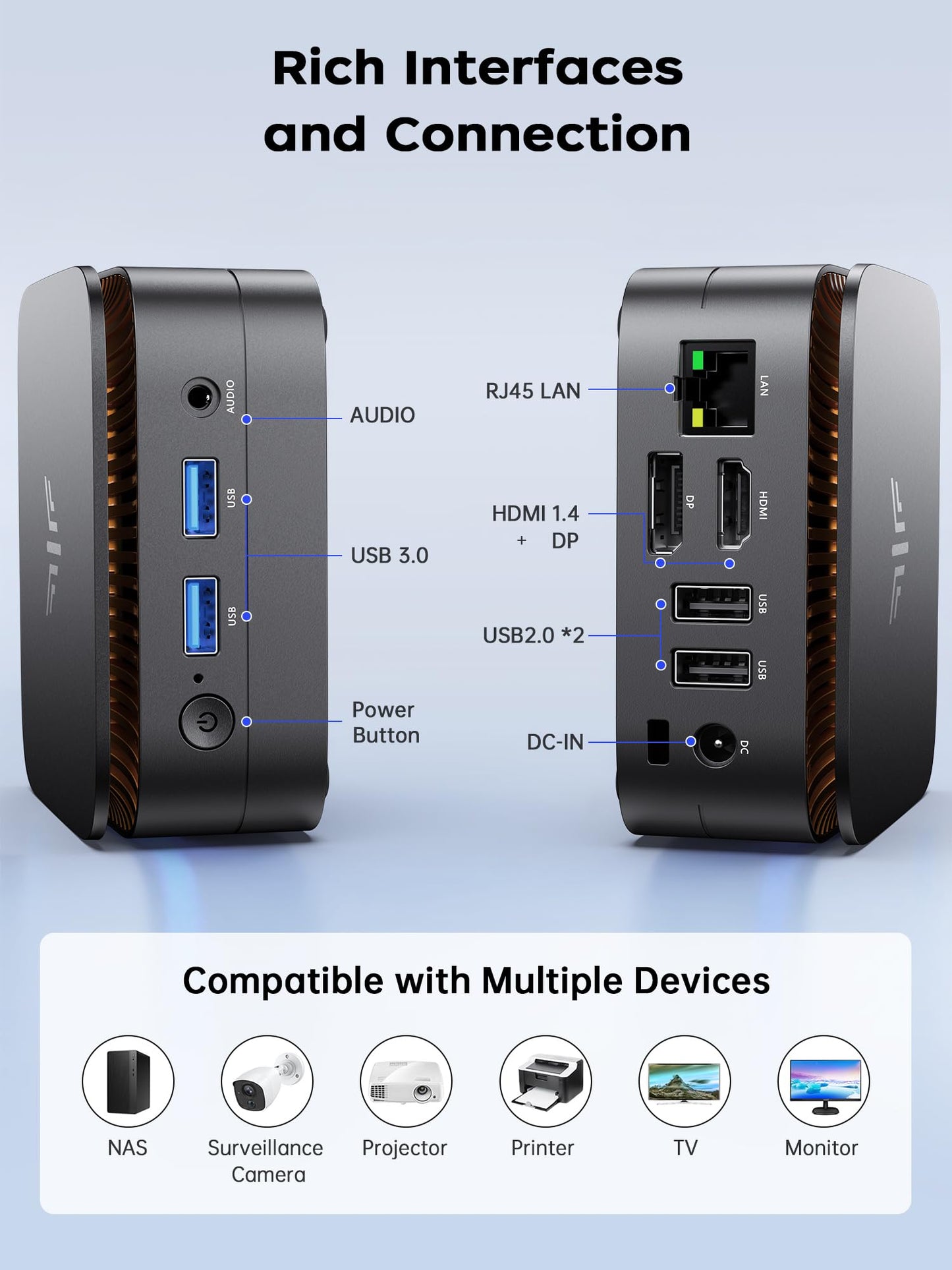 ACEMAGICIAN Alder Lake N95 Mini PC 3.4GHz 16GB DDR4 RAM 512GB M.2 SSD Micro Desktop Computer, 4K UHD HDMI+DP, Dual Band WiFi/BT4.2/Gigabit Ethernet for Business, Home Theater, W11 Pro