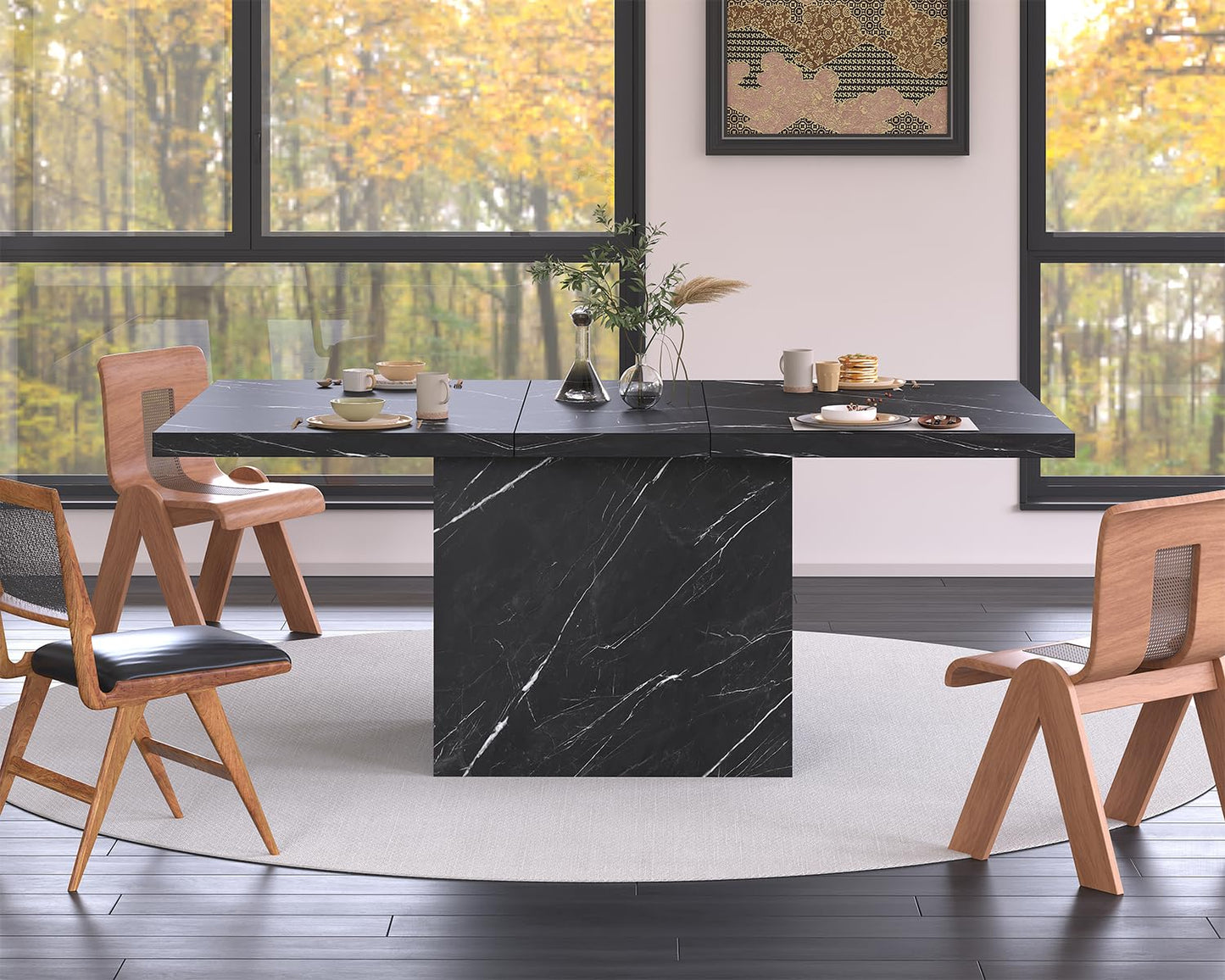 HSH Modern Black Dining Table1