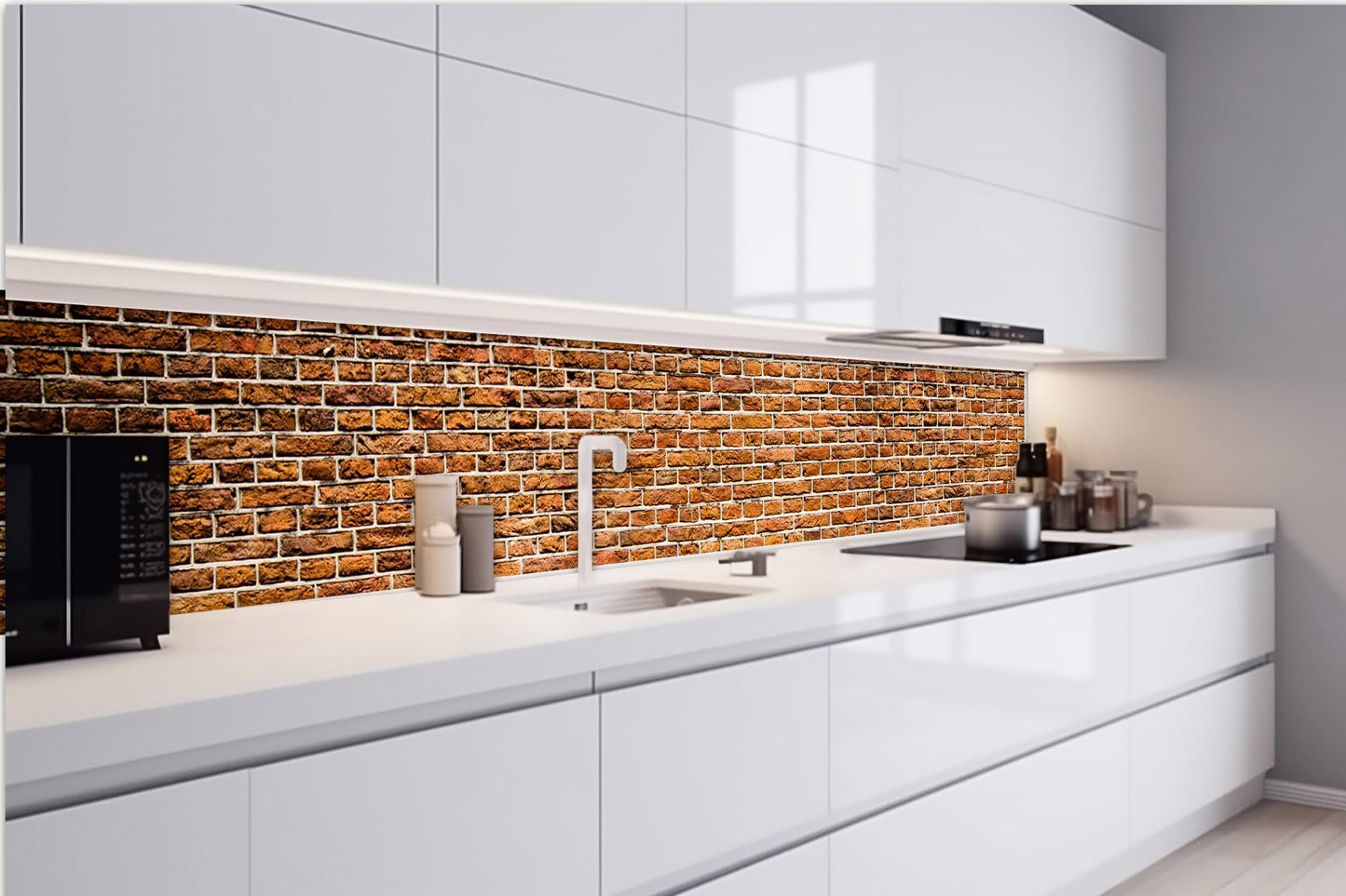 Küchenrückwand Folie selbstklebend HOLZLATTEN | Klebefolie - Dekofolie - Spritzschutz für Küche | Made in EU - 260 cm x 60 cm