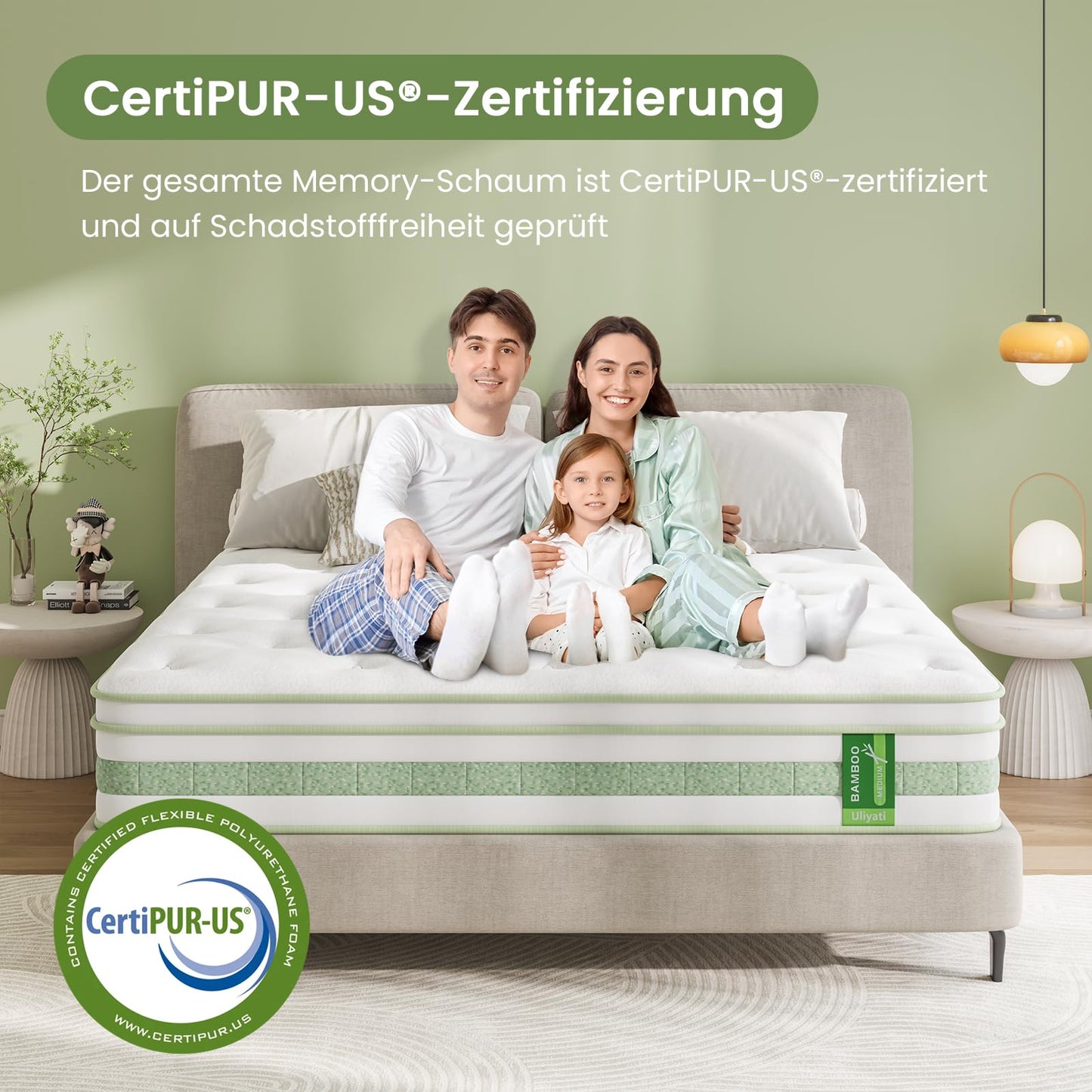 Mattress 140 x 200 cm, 25 cm Height Pocket Spring Mattress, Oeko-Tex Certified, Orthopaedic Spring Mattress, Ergonomic Rolled Mattress H3 Medium Firm