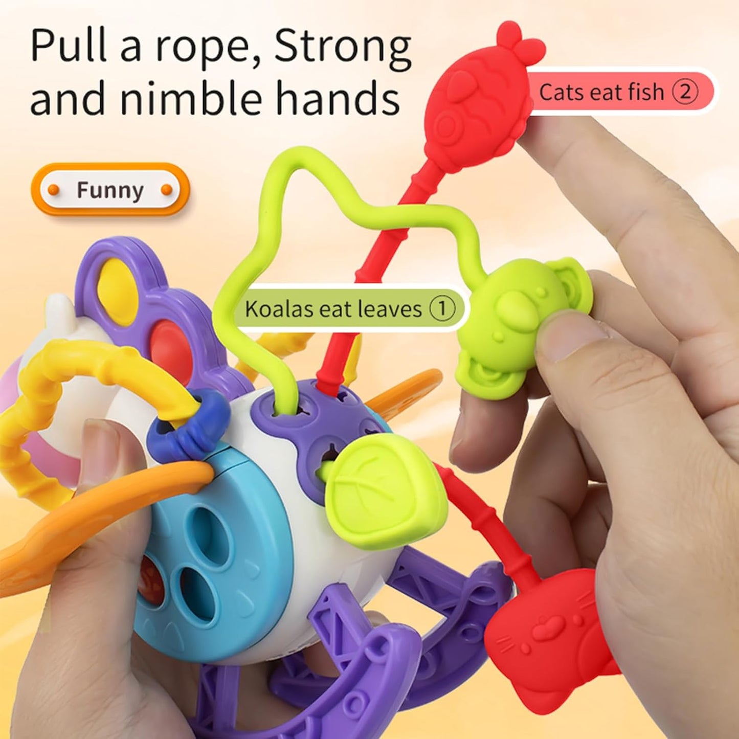 Busy Activity Montessori Toy for Fine Motor Skills from 12 Months Preschool Learning Gift 3D Toy Activity Baby Montessori Toy for Toddlers 1-3 Gift