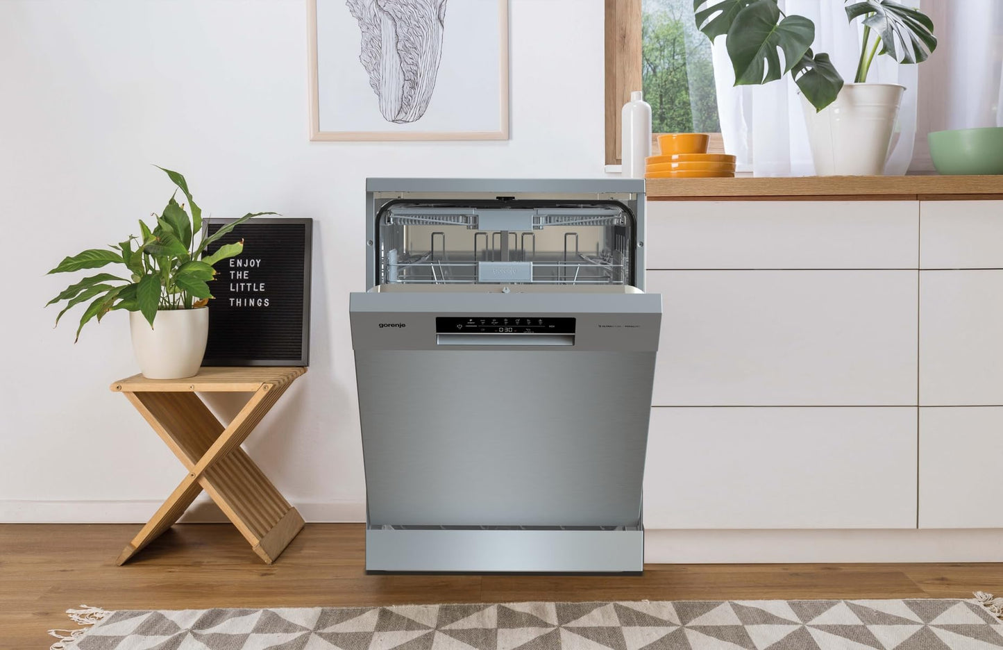 Gorenje GS643C90W Dishwasher/Freestanding/60 Width/16 Place Settings/6 Programmes/TotalDry/Total AquaStop/MultiClack/FlexUse/Intensive Programme/Crystal Glass/Energy Efficiency: C/Dimensions (H x W x