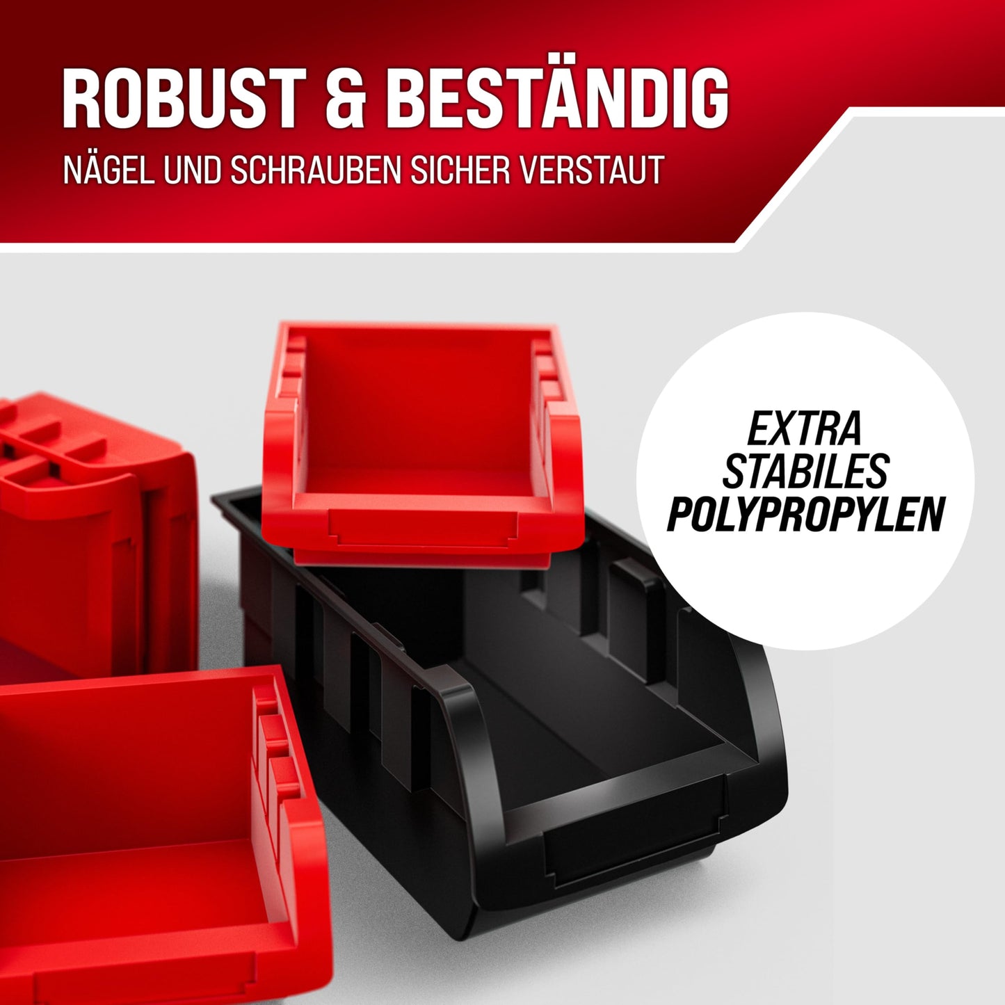Deuba® Wall Shelf + Stacking Boxes - Extra Strong Wall Panels - Extendable Workshop Shelving