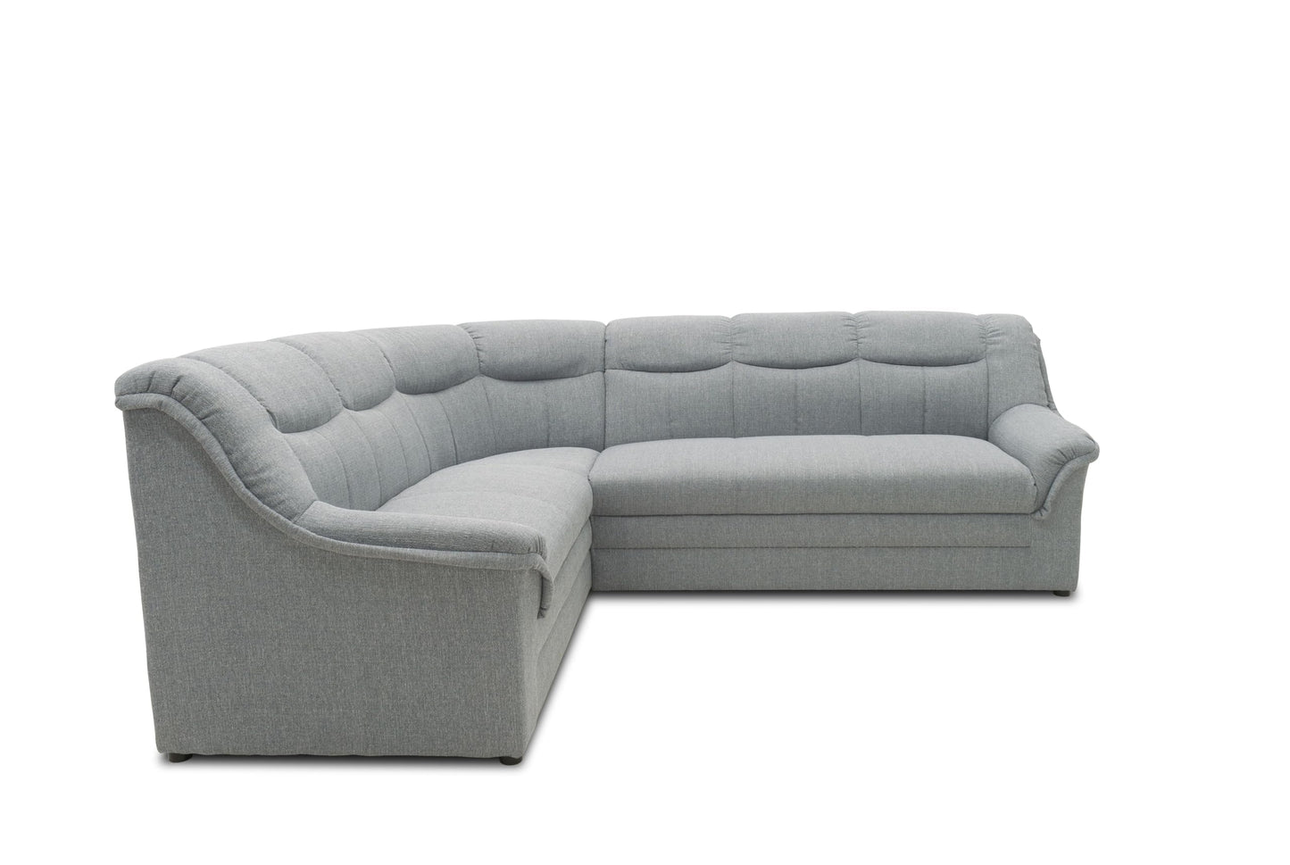 DOMO. collection Berlin Corner Sofa, Timeless Leather Corner Sofa with High-Quality Spring Core Padding, L-shaped Faux Leather, Couch 205 x 250 x 89 cm, Black