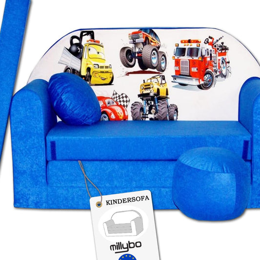 Children's Sofa with Sleep Function Foldable 3-in-1 Children's Sofa Play Sofa with Bed Function Girls Boys Bean Bag Mini Sofa Bed Children's Room Sleeping Chair (A39)