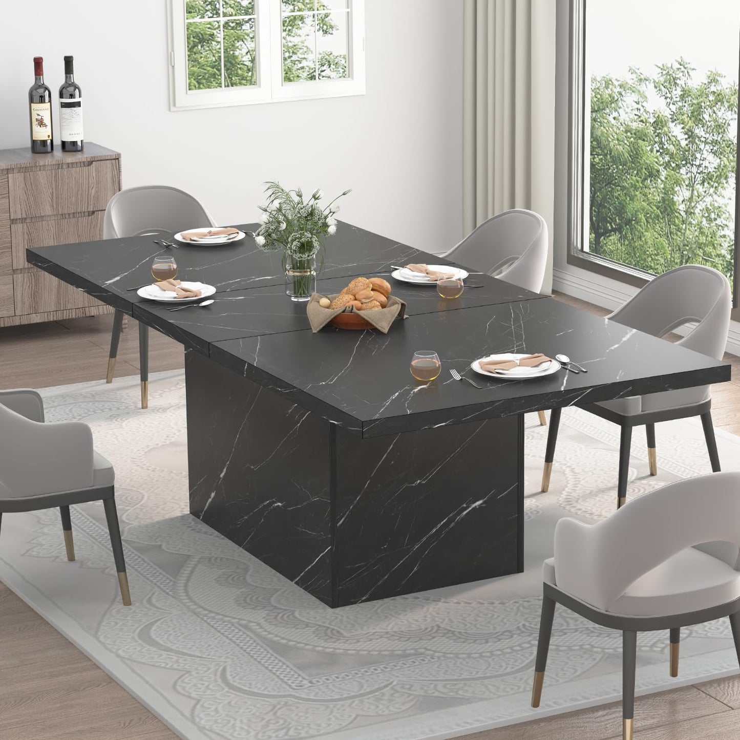 HSH Modern Black Dining Table1