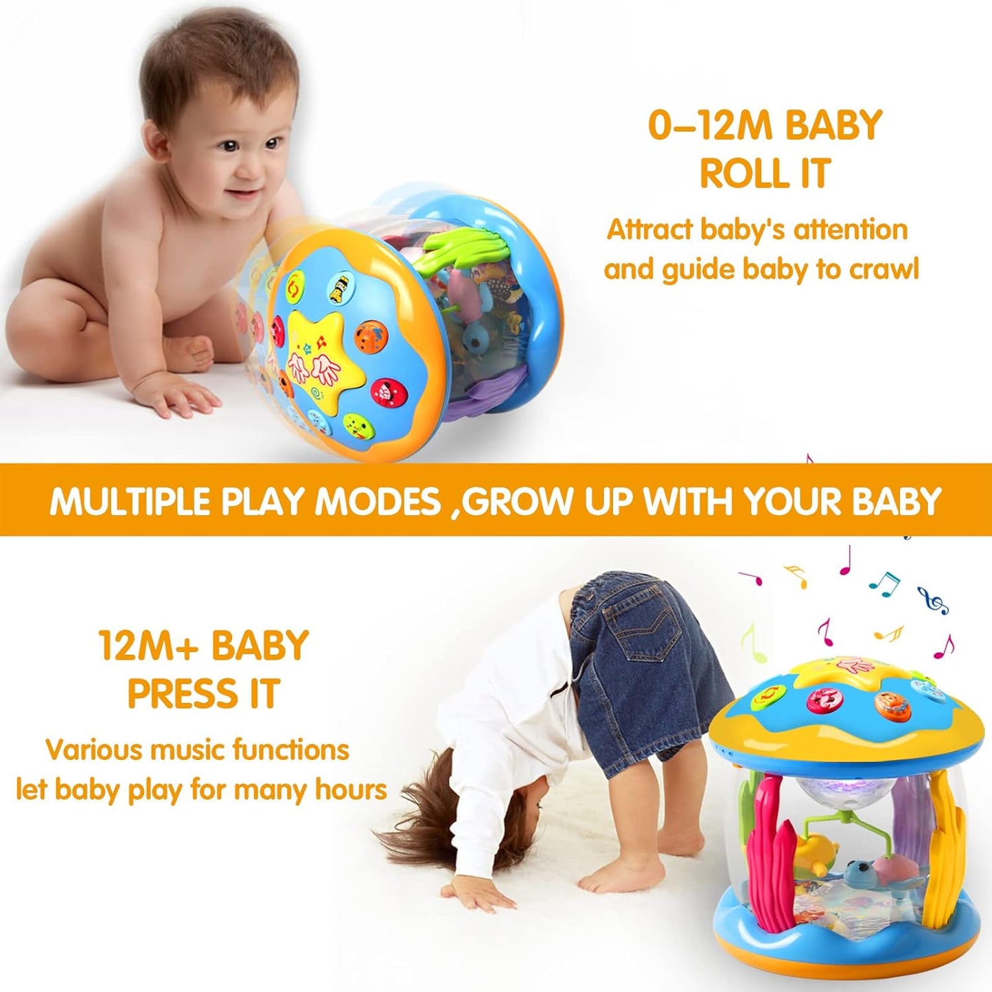 Baby Toy Girls Boy Rotating Projector 12 18 Months with Music/Light Children's Toy from 1 2 Years Children Baby Toy Gift Early Learning for Toddler