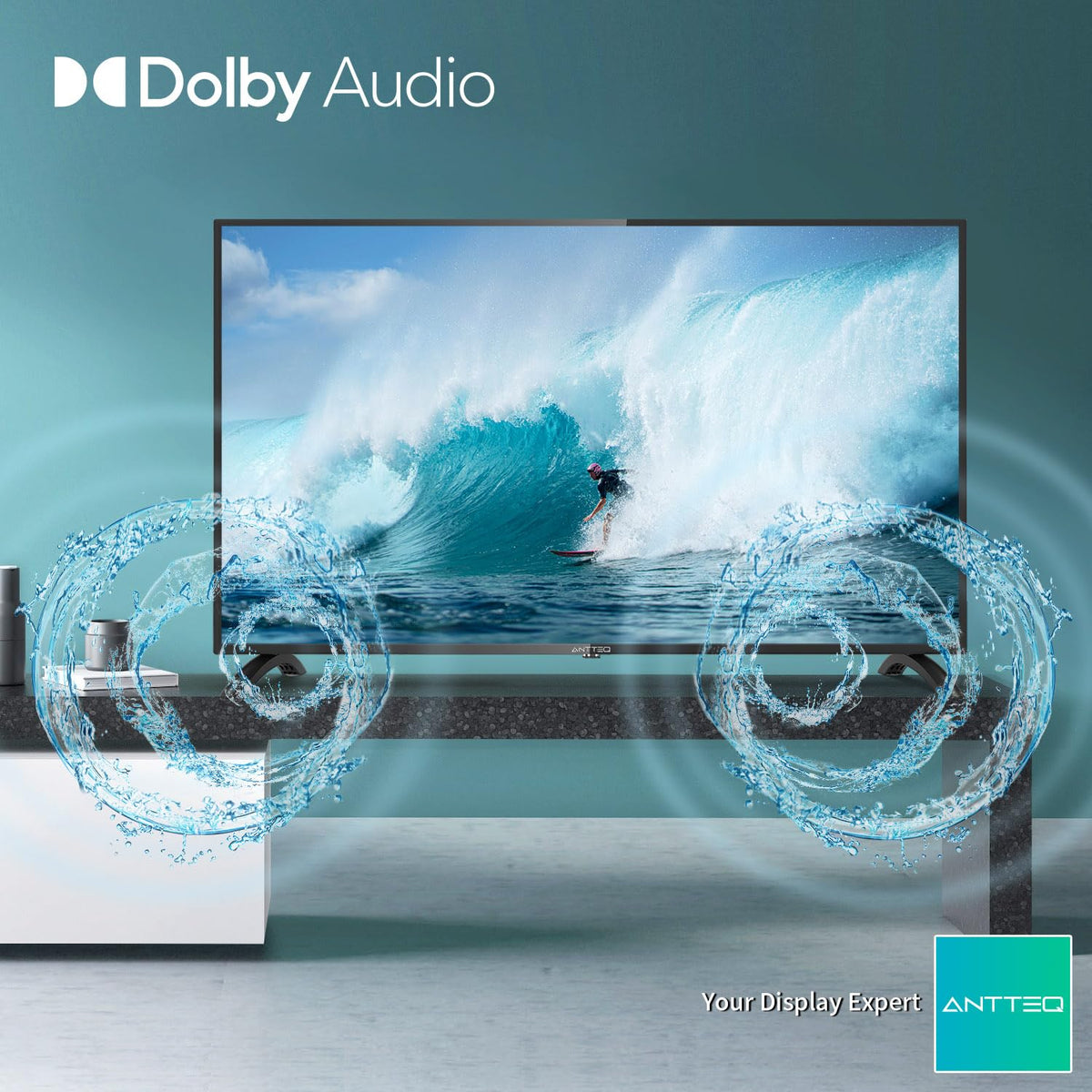 AB50D1 Fernseher 50 Zoll (TV 127 cm), Dolby Audio, LED, Triple Tuner DVB-C / T2 / S2, CI+, HDMI, Mediaplayer per USB, digitaler Audioausgang, incl. Hotelmodus