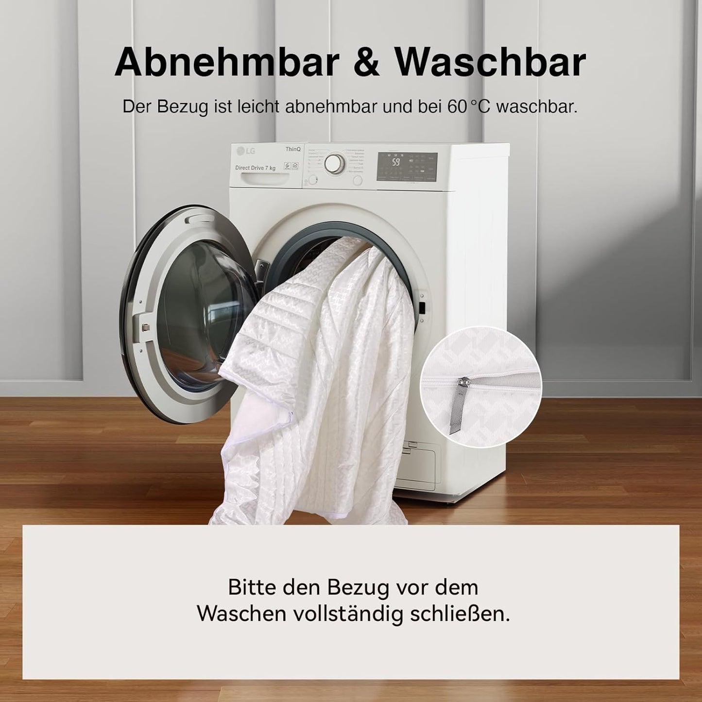 Novilla Mattress H3/H4 7-Zone Cold Foam Mattress, 140 x 200 cm, Various Sizes and Heights, Breathable Cover Washable at 60 °C, Oeko-Tex & CertiPUR-US Certified, Rolled Mattress, 18 cm