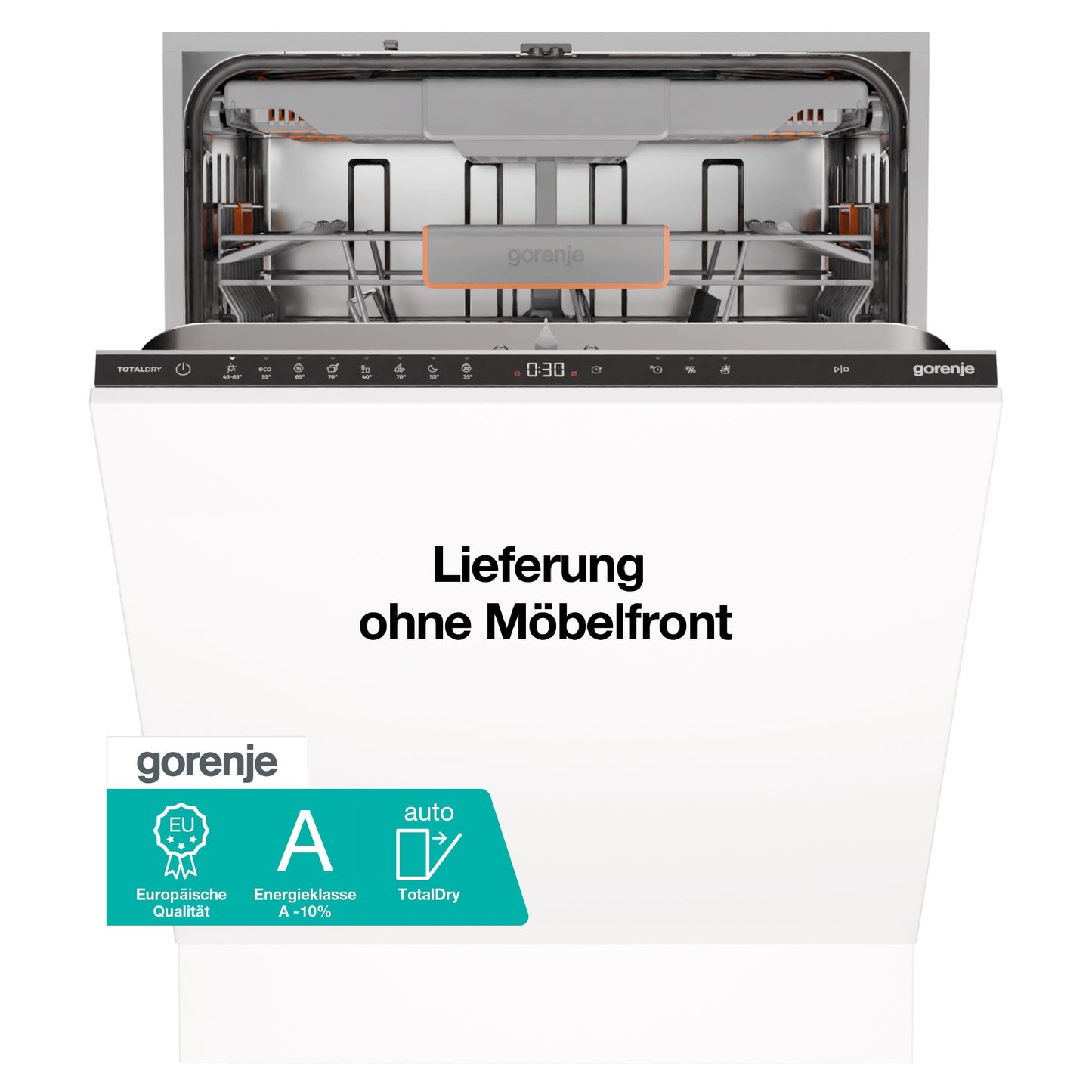 Gorenje GV642C65 Dishwasher/Built-in Unit Front Not Included / Made in EU 60 Width / 14 Place Settings / 6 Programmes / TotalDry / Total AquaStop / SpeedWash / XXL Stainless Steel / Energy Efficiency