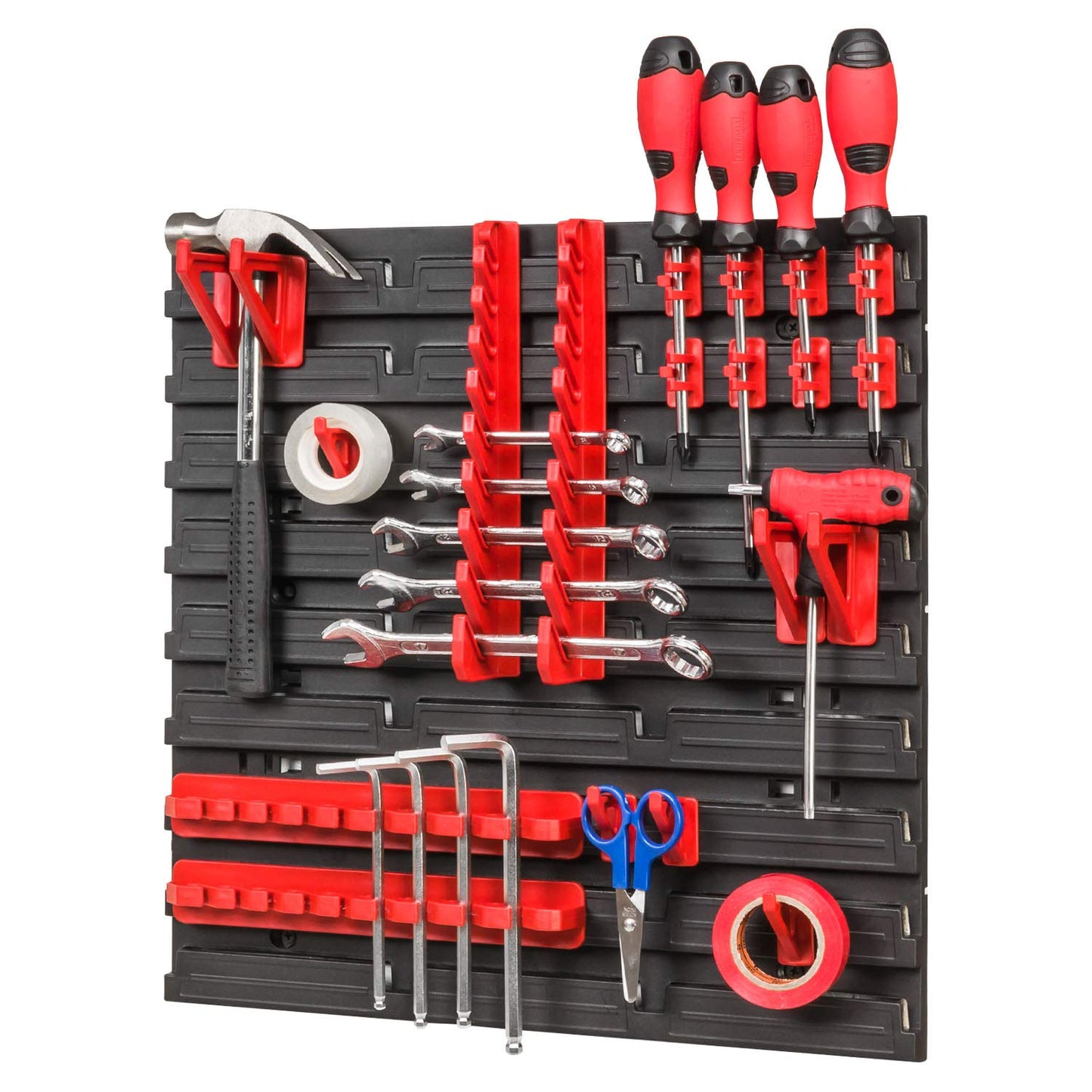 PAFEN Storage System Tool Wall 772 x 780 - Set Tool Holder and Stacking Boxes - Wall Shelf Workshop Shelf Chute Rack