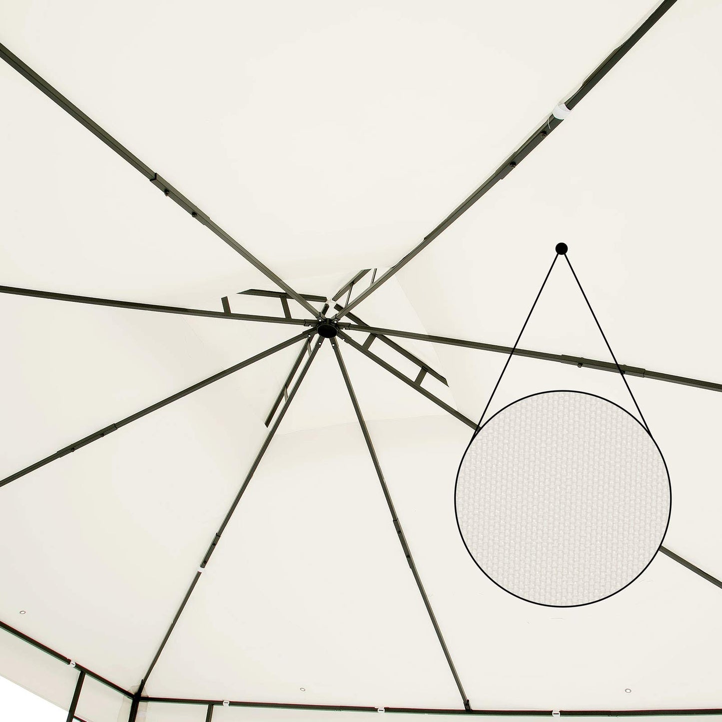 Casaria Lorca Gazebo Garden Tent 3 x 3 m Metal Water-Repellent Luxury