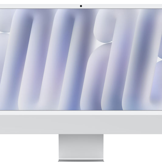 Apple iMac All-in-One Desktop Computer with M4 Chip with 10 Core CPU and 10 Core GPU: 24" Retina Display, 16GB Shared Memory, 512GB SSD Memory, Matching Accessories; Silver