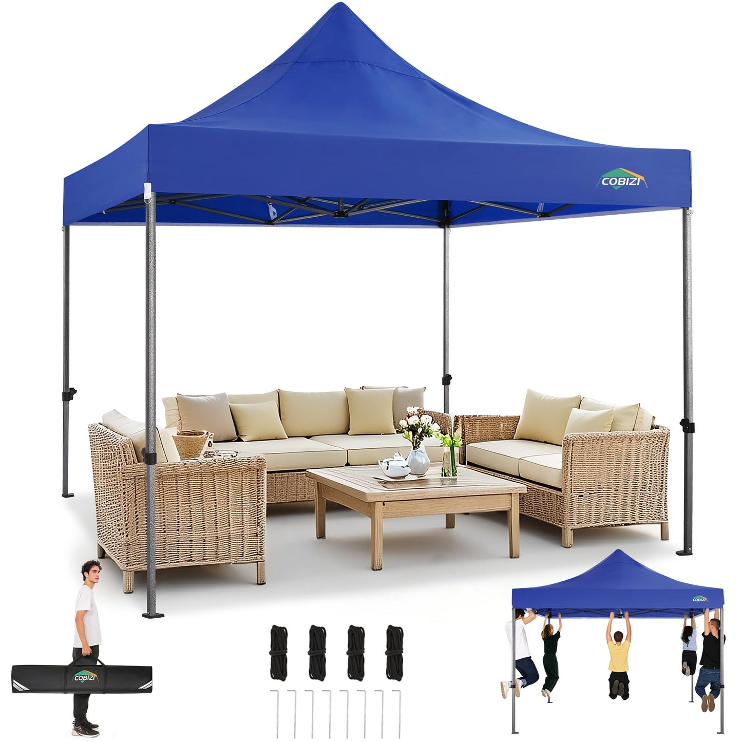 Tooluck Folding Gazebo, 3 x 4.5 m, Waterproof, Stable, Outdoor, Garden Party Tent, UV Protection 50+, with 4 Side Panels, Grey