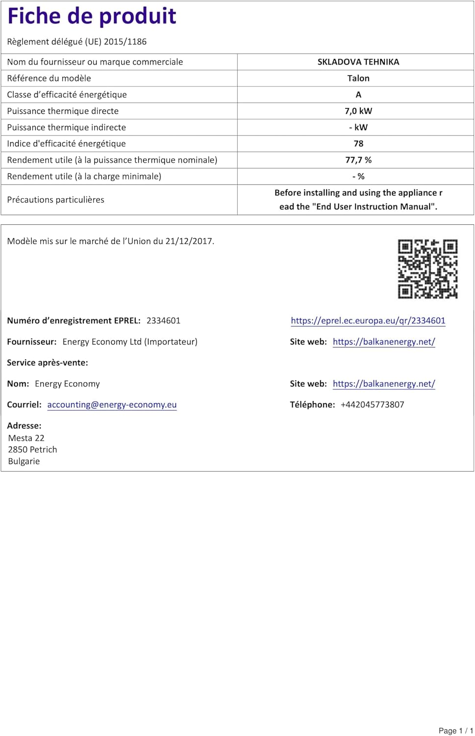 BALKAN ENERGY Talon Wood Stove 7 kW Wood Stove with Wood Compartment Recess