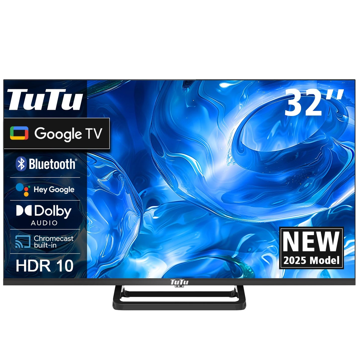 TuTu Smart TV 25 Zoll (64 cm) Full HD VIDAA Fernseher mit WLAN Triple Tuner (DVB-T/T2, DVB-C, DVB-S/S2) APP Store HDMI USB (TUV25FQ1B, 2024)