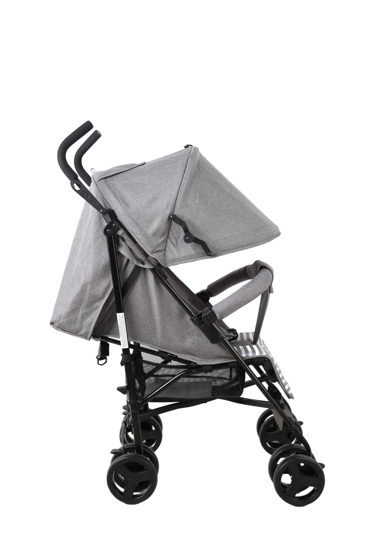 YALION Pushchair Buggy Travel Buggy Small Foldable 5 Reclining Positions Leg Warmer Shopping Basket Sun Canopy 360° Wheels Children's Buggy up to 15 kg Beige