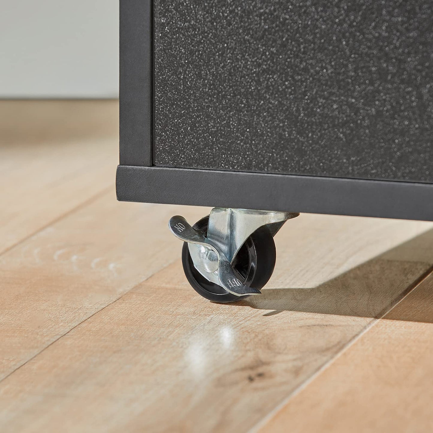 SoBuy Serving Trolley with Wheels Kitchen Trolley with Worktop Rolling Trolley Kitchen Island with Worktop Narrow Microwave Cabinet Kitchen Cabinet Side Table Wood Black 82 x 88 x 46 cm FKW113-SCH