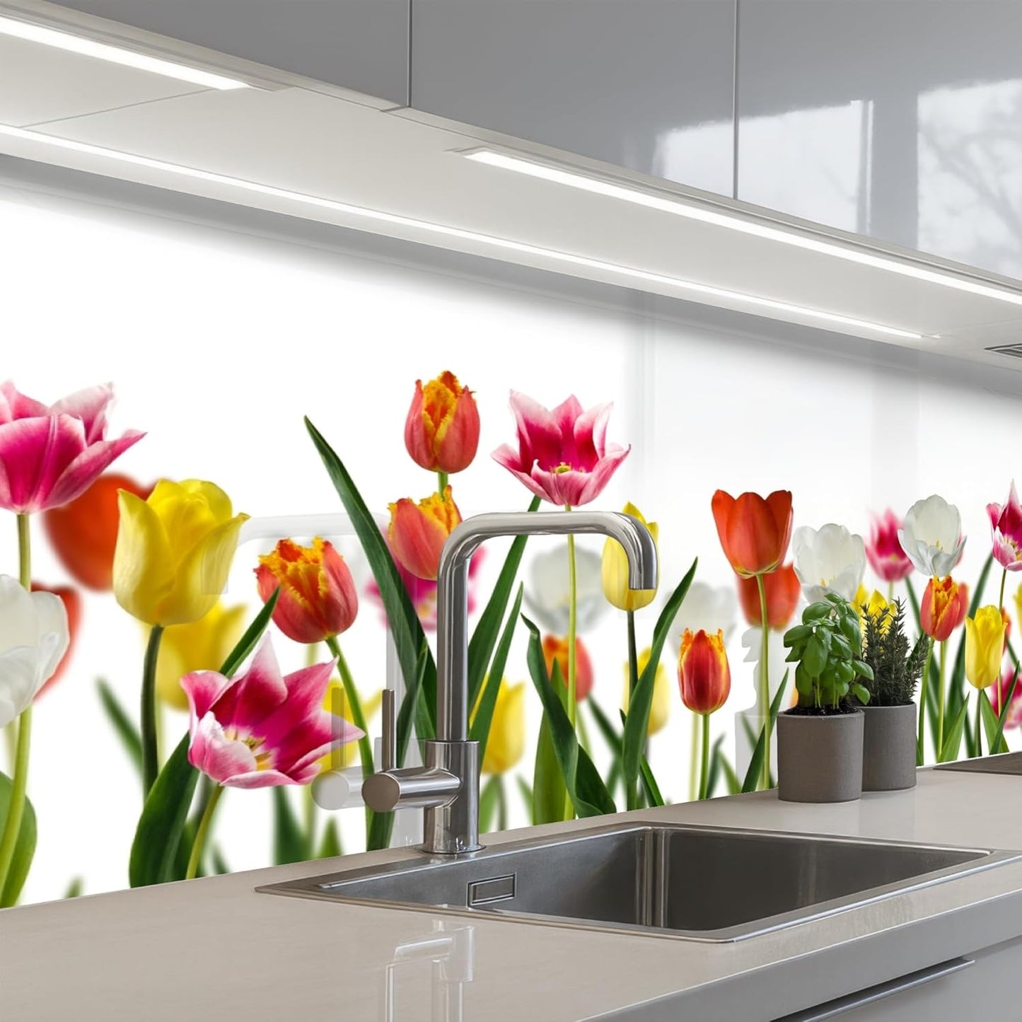 Splash Guard Kitchen Back Wall 60 x 80 cm Kitchen Washable Self-Adhesive Kitchen Wall Kitchen Front Kitchen Back Wall Protection Lavender - Purple - Flowers - Natural