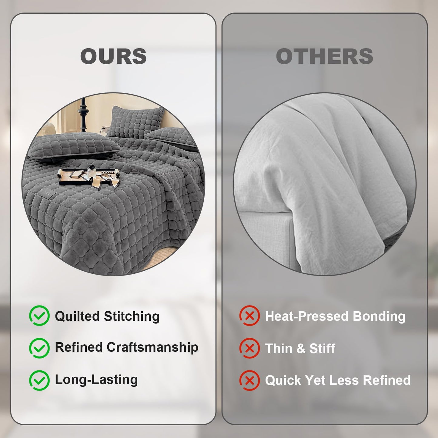 SHANNA Extra Large Duvet: Milk Velvet Soft Double Sided Duvet Ideal as Bedspread 230 x 250 cm with 2 Matching Pillowcases 50 x 70 cm (Beige)