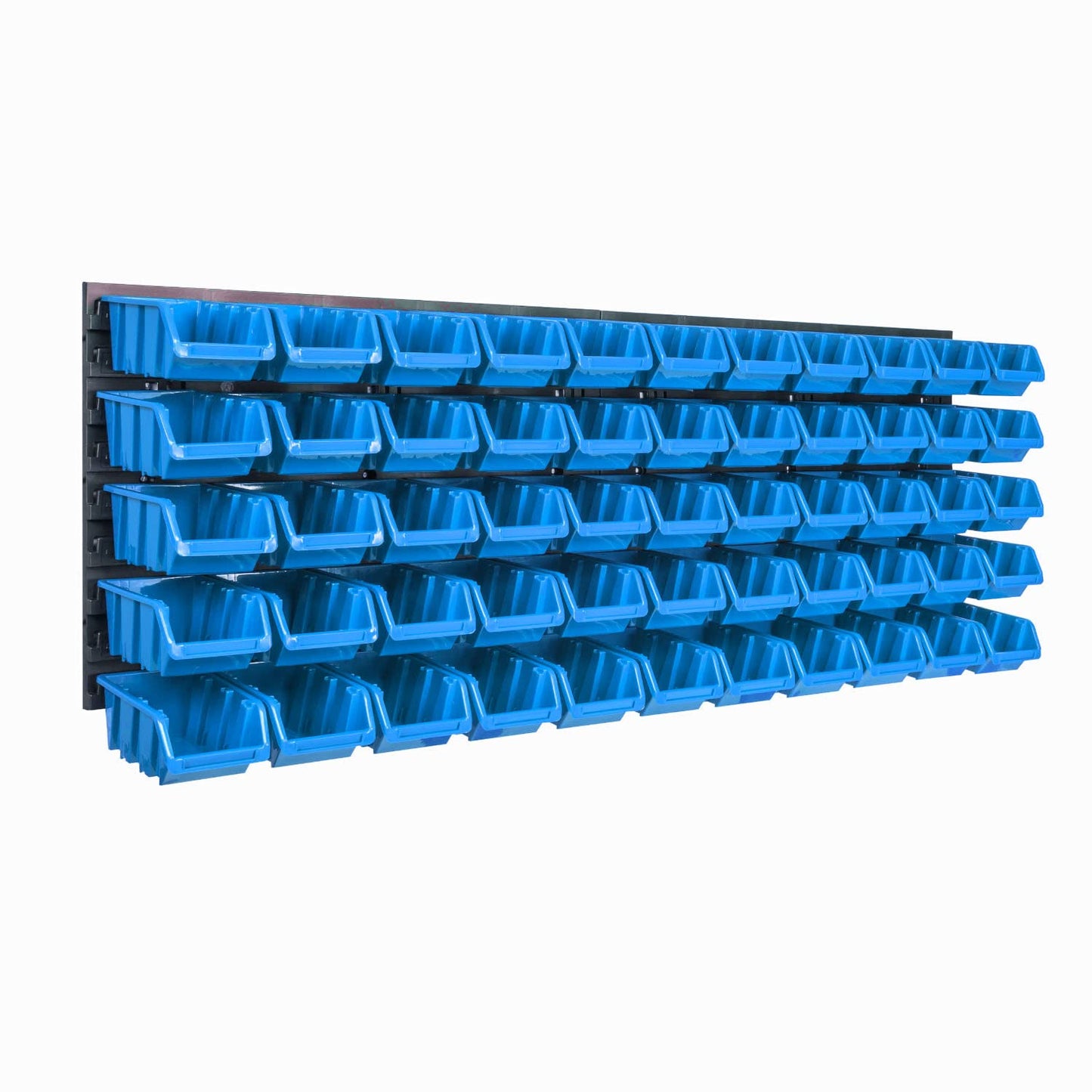 Storage System Wall Shelf 1152 x 390 mm | Pack of 55 | Stacking Boxes Storage Boxes | Extra Strong Wall Plates | Shelf Expandable | Workshop Shelf Storage Shelf Workshop Wall Shelf Boltless Shelf