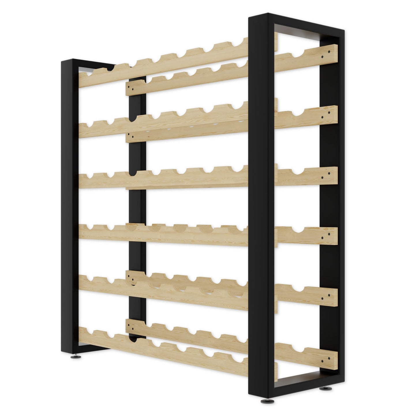 Lenmar RW Series Wooden Wine Rack for Bottles, Loft, Bottles, Wine, Bottle Rack, Cellar Rack, Shelves, Bottle Holder, Wine Stand, etc. (Loft 135, 204 x 104 x 27, 135 Bottles)