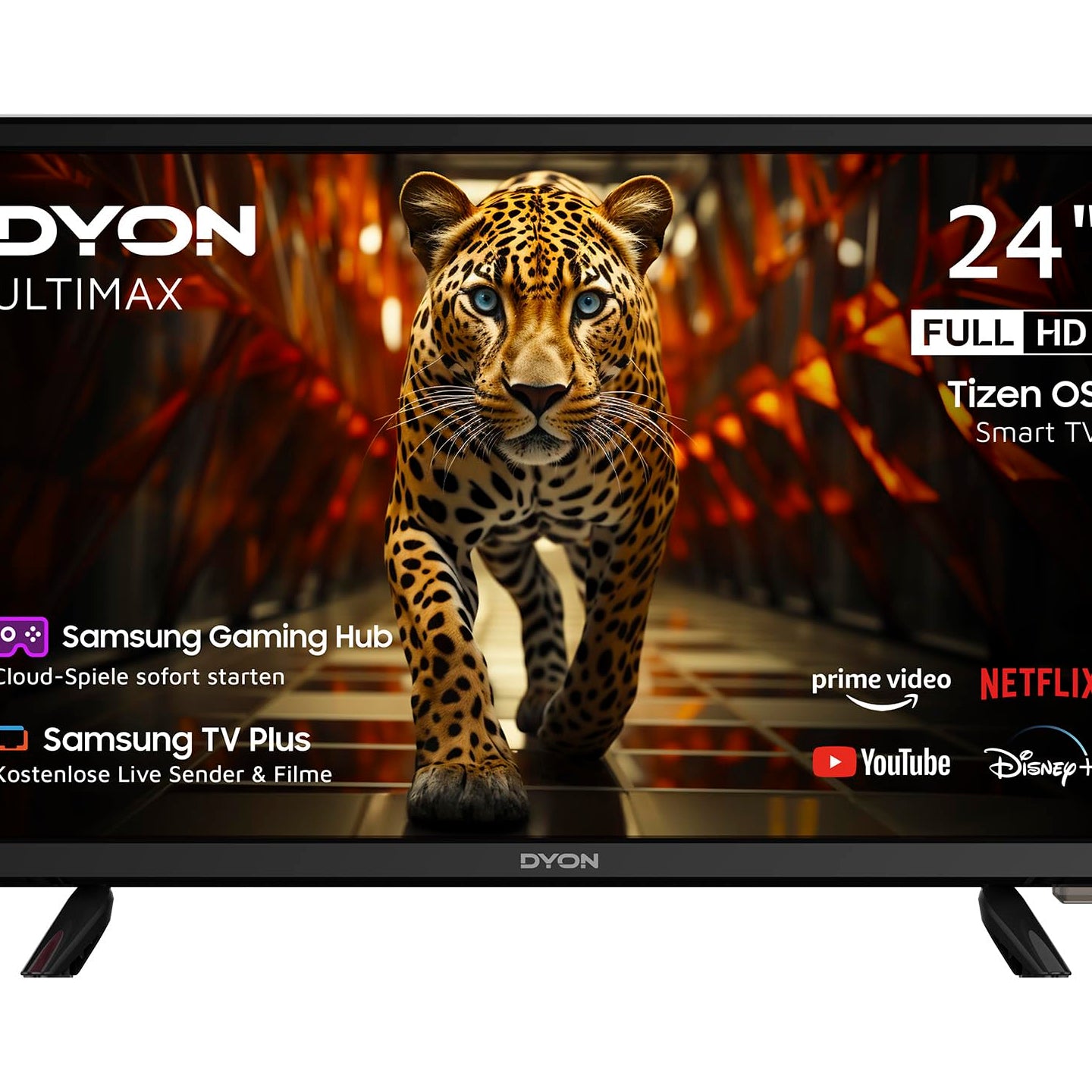 DYON ULTIMAX 43F-TI - 43 Inch (108 cm) Full HD Smart TV with Samsung Tizen OS, Triple Tuner (DVB-C/-S2/-T2), Samsung Smart & Gaming Hub, Prime Video, Netflix, Disney+ [2025]