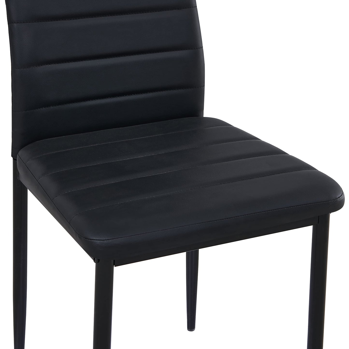 FURNITABLE Esstisch mit 4 Stühlen Esszimmergruppe, 4er Set Esszimmerstühle und Rechteckig Holztisch Essgruppe für Wohnzimmer Küche Büro (110 * 70cm Tisch+4 Schwarz Stühle)