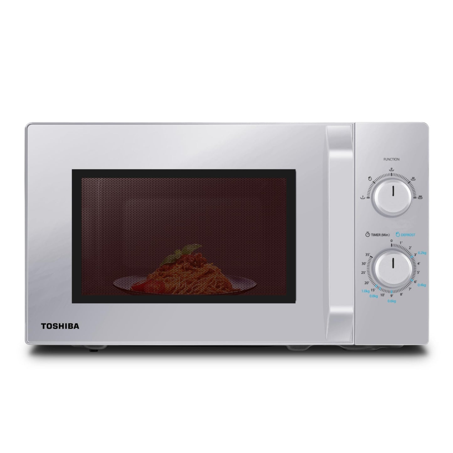 Toshiba MW3-AM25PFI(MG) Solo Microwave 25L 900W in Slim Morandi Grey with Origin Inverter, Chef Defrost, 10 Power Levels, 7 Auto Menus, Easy Clean