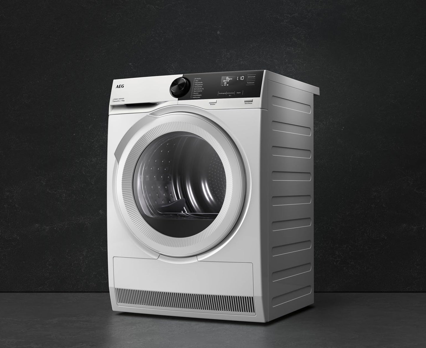 AEG Heat Pump Dryer 8 kg, Series 7000 SensiDry: Gentle & Energy-Saving Drying Process, New Energy Class D, Automatic Volume, Gentle Drum, Changing Direction of Rotation, Wrinkle Protection, TR7T61580