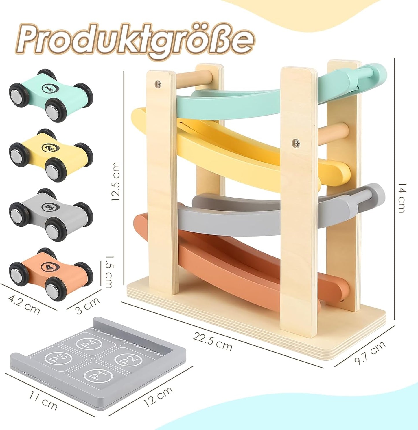 Vanplay Montessori Toy from 1 Year Car Toy Marble Run Wood from 1 2 Years Wooden Toy Gift 1 2 Years Boy Girl