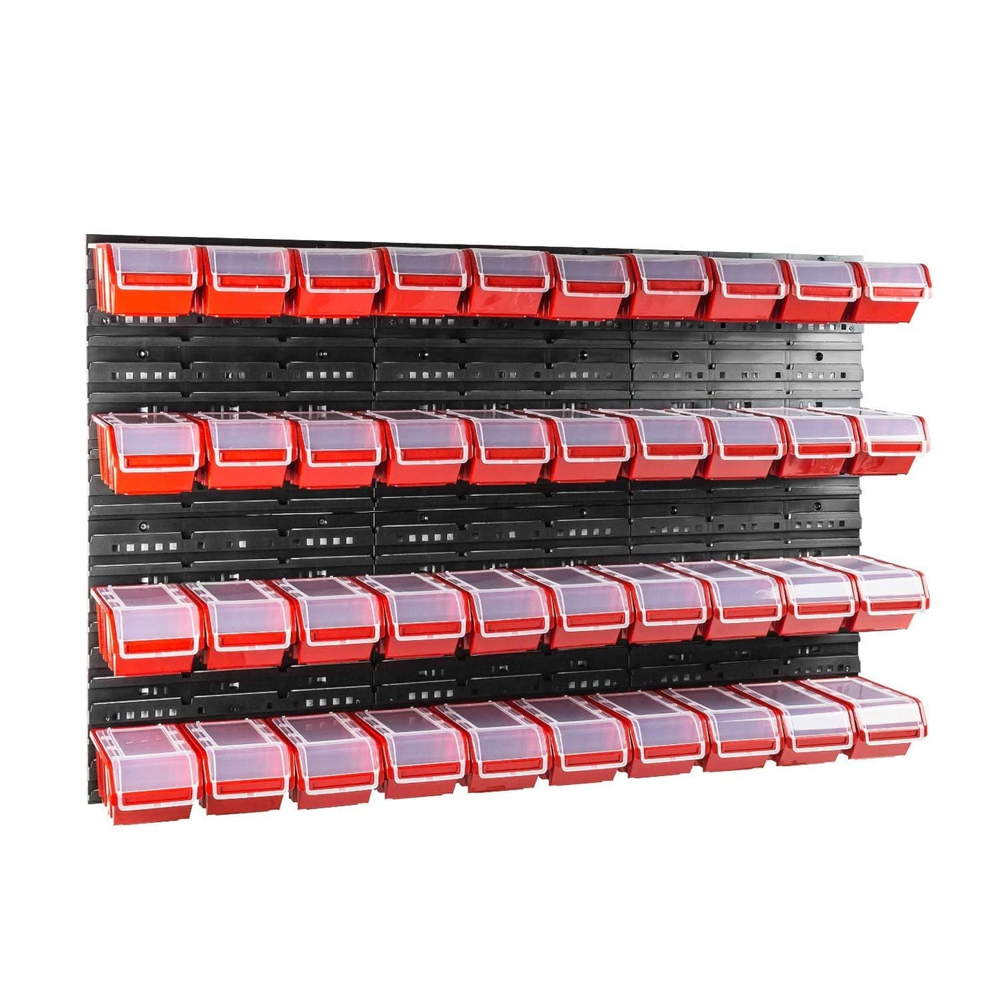 Box with Lid + Wall Shelf 120 x 80 cm Stacking Boxes Storage System Pack of 56
