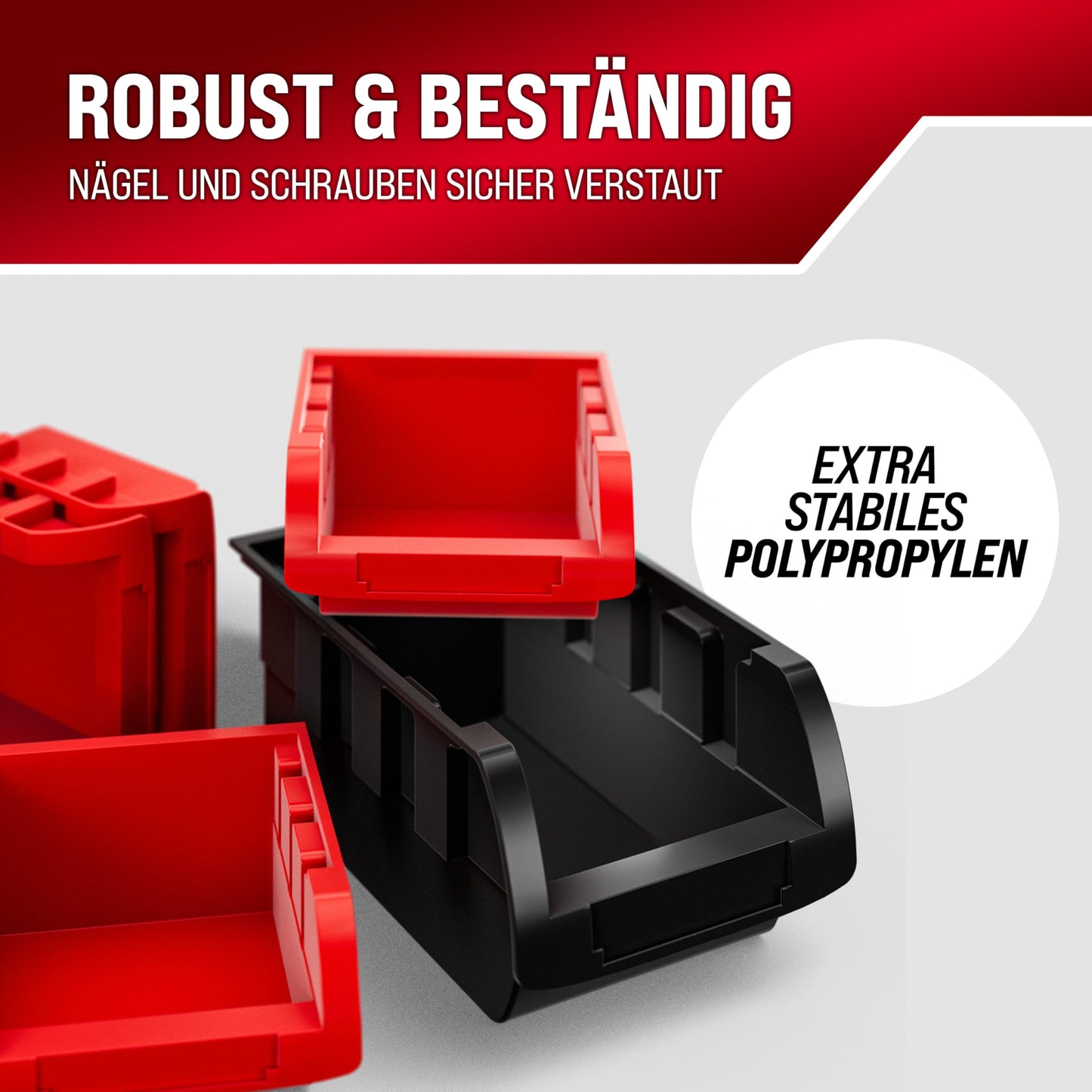 Deuba® Wall Shelf + Stacking Boxes - Extra Strong Wall Panels - Extendable Workshop Shelving
