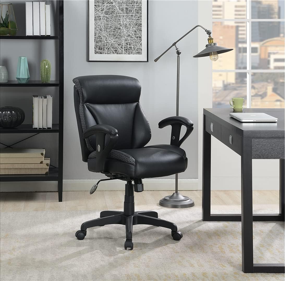 Amazon-Marke: Movian Schreibtischstuhl - Mittelhohe Rückenlehne, Netzmaterial, höhenverstellbar, 69,2 x 66 x 96,5 cm, Schwarz