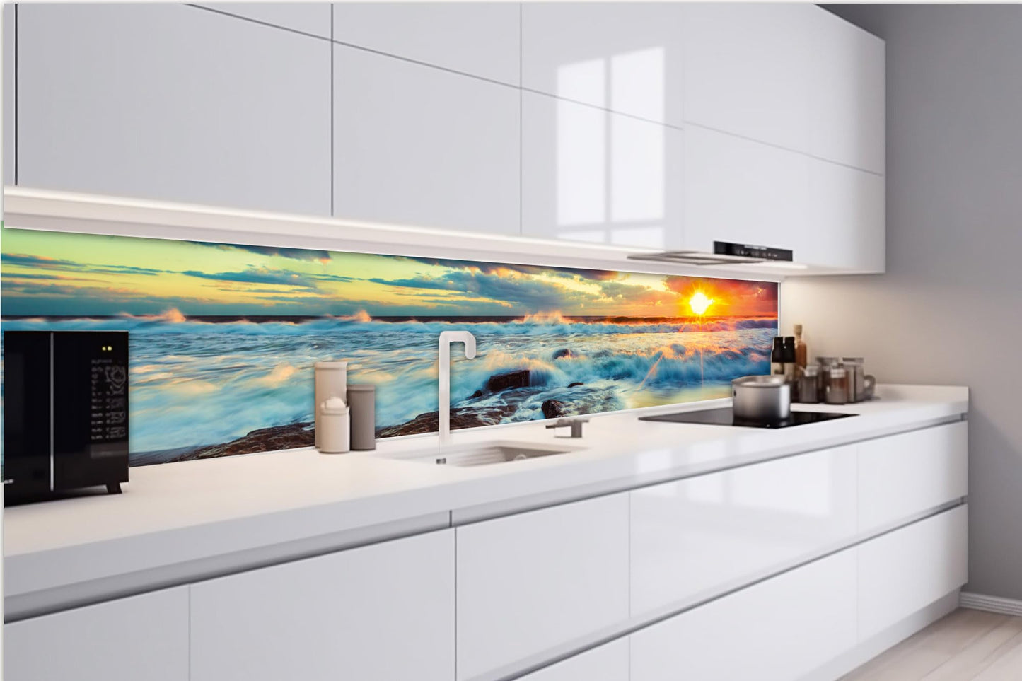 Küchenrückwand Folie selbstklebend HOLZLATTEN | Klebefolie - Dekofolie - Spritzschutz für Küche | Made in EU - 260 cm x 60 cm