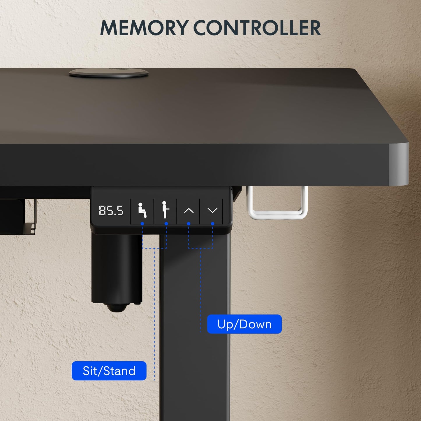 FLEXISPOT Height-Adjustable Desk, Electrically Height-Adjustable, L-Shaped with Drawers and Reversible Storage Space, Ergonomic Standing Seat Table, 160 x 70 cm, White