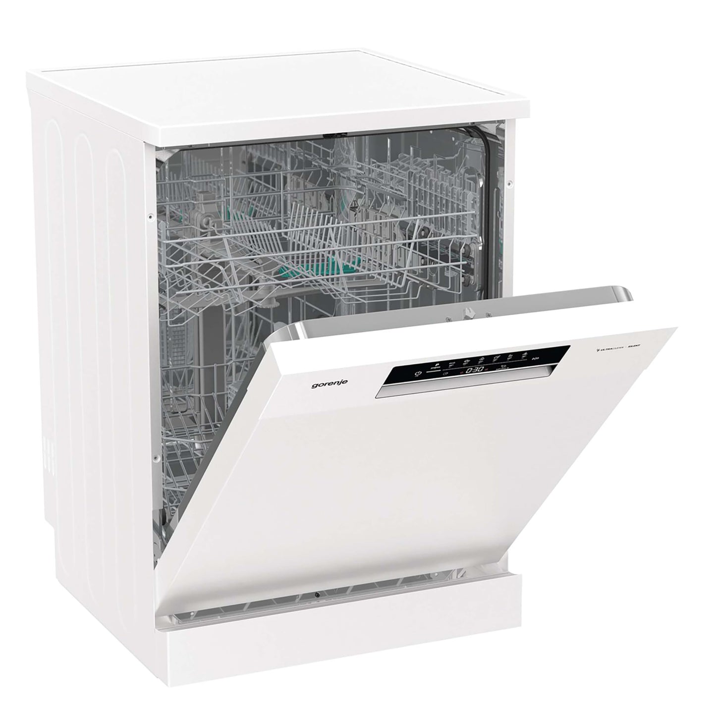 Gorenje GS643C90W Dishwasher/Freestanding/60 Width/16 Place Settings/6 Programmes/TotalDry/Total AquaStop/MultiClack/FlexUse/Intensive Programme/Crystal Glass/Energy Efficiency: C/Dimensions (H x W x
