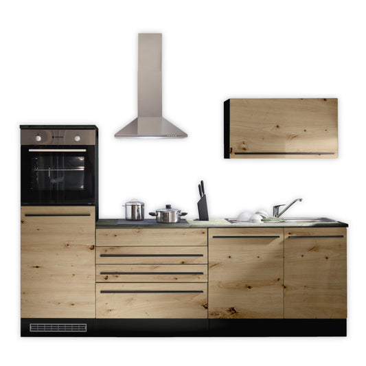 Jazz 84-131-18 Kitchen Unit without Appliances Approx. 260 x 200 x 60 cm Black