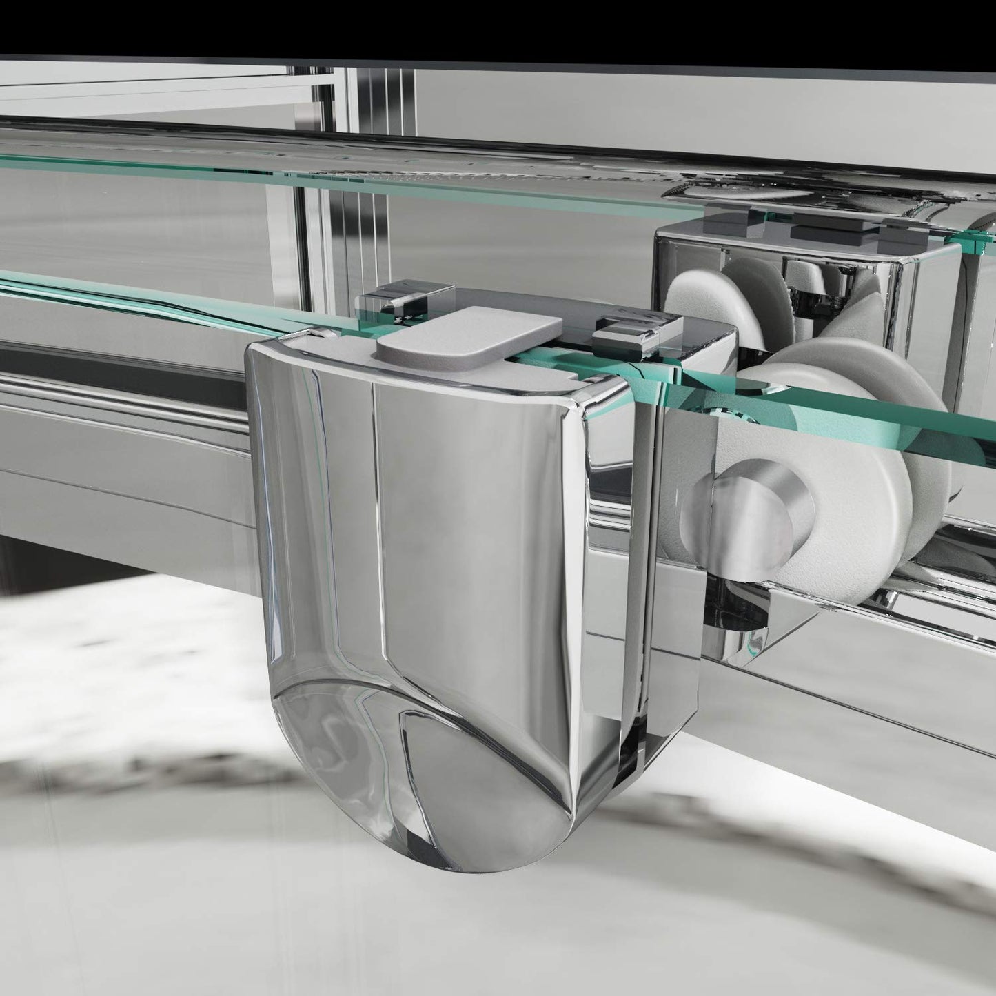 SONNI Shower Cubicle 80 x 80 Corner Entry, Round Shower with Frame Nano Glass for Easy Cleaning, Shower Enclosure Shower Door, Height 195 cm