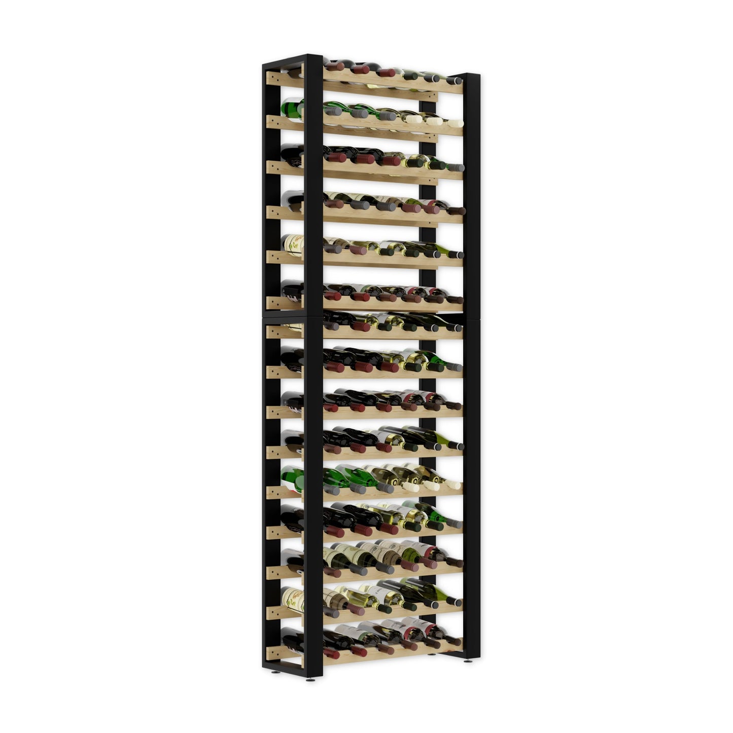 Lenmar RW Series Wooden Wine Rack for Bottles, Loft, Bottles, Wine, Bottle Rack, Cellar Rack, Shelves, Bottle Holder, Wine Stand, etc. (Loft 135, 204 x 104 x 27, 135 Bottles)