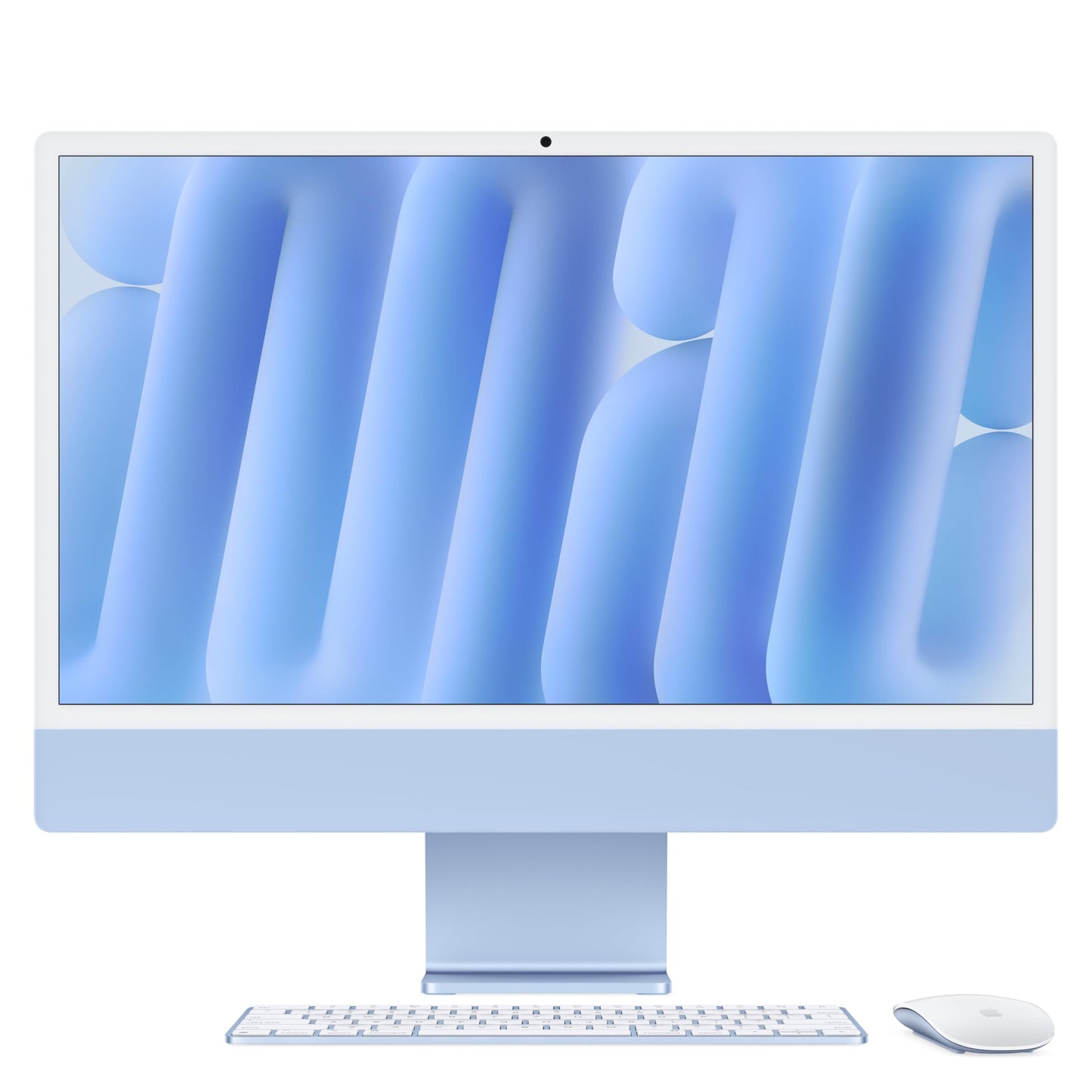 Apple iMac All-in-One Desktop Computer with M4 Chip with 8 Core CPU and 8 Core GPU: 24" Retina Display, 16GB Shared Memory, 256GB SSD Memory, Matching Accessories; Blue