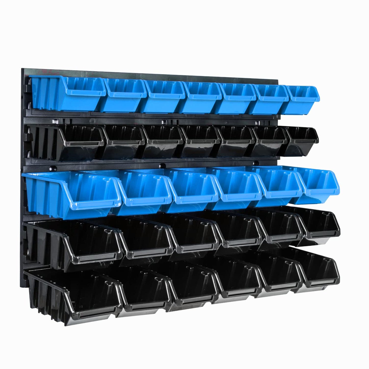 botle Storage System Wall Shelf 576 x 390 mm, Pack of 35 Boxes, Stacking Boxes, Storage Boxes, Extra Strong Wall Plates, Expandable Shelf, Workshop Shelf, Storage Shelf, Workshop Wall Shelf, Boltless