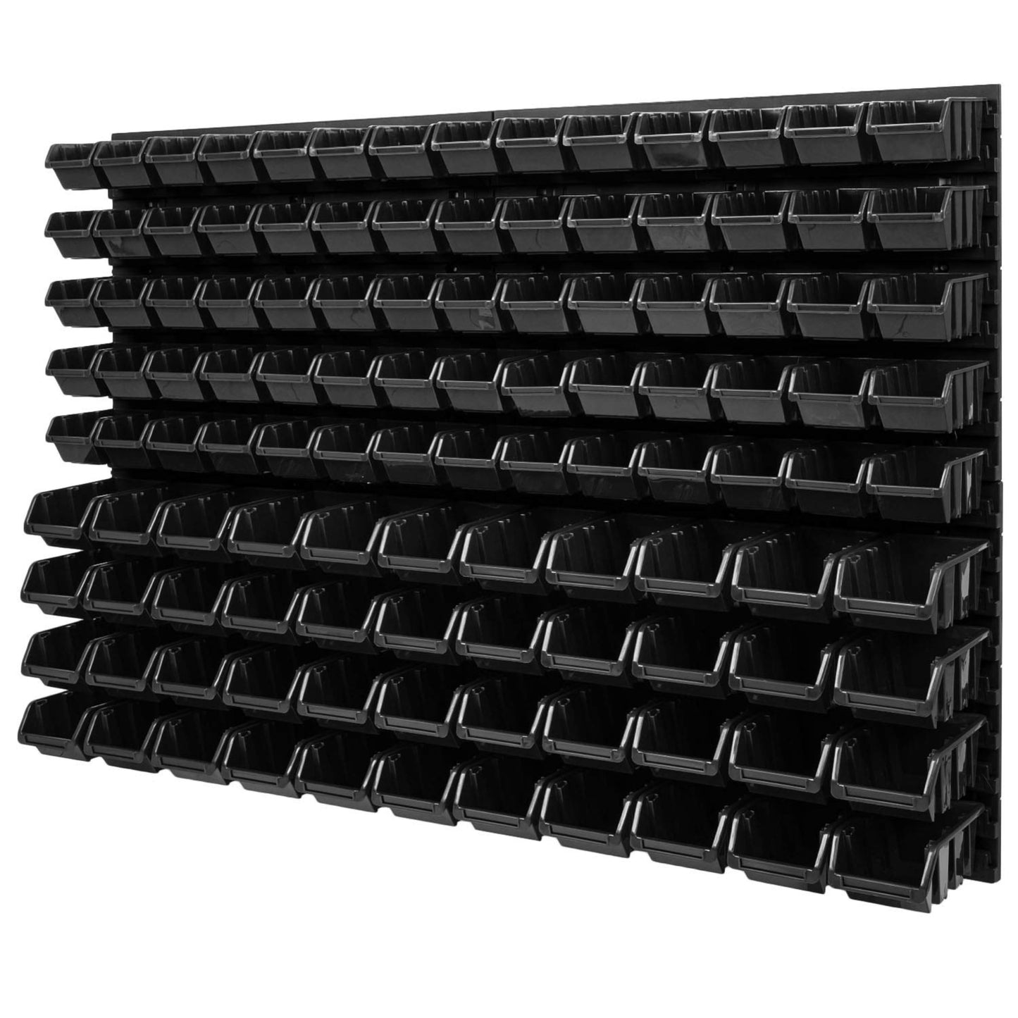 PAFEN Wall Shelf Stacking Boxes – 1152 x 780 mm – 114 Pieces Boxes Storage System Tool Hole Wall Chute Rack (Red)
