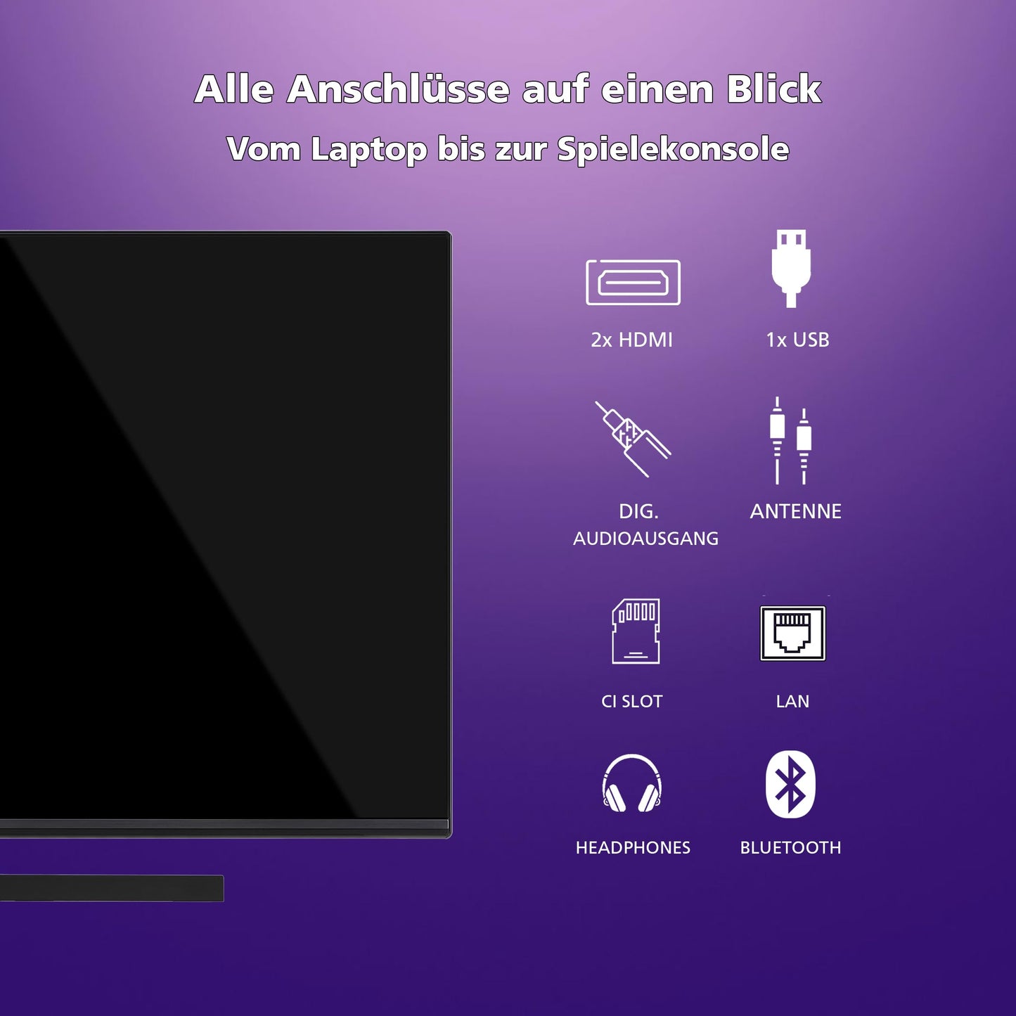 JVC 32 Zoll Fernseher Android TV (HD-Ready Smart TV, HDR, Triple-Tuner, Google Play Store) LT-32VAH3355