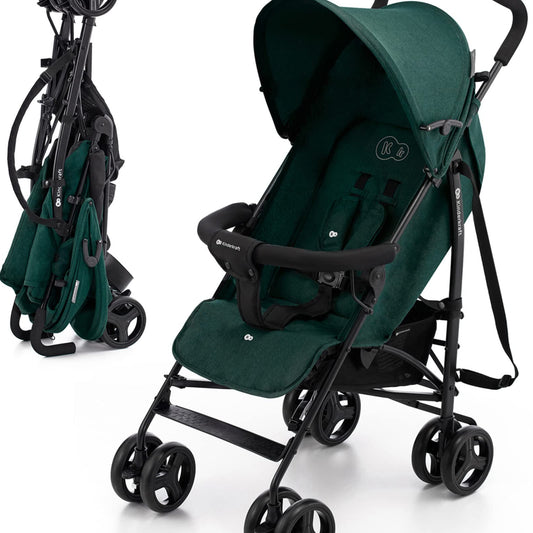 Kinderkraft TIK Kinderwagen, Liegebuggy, Sportwagen, Leicht - 6,5kg, Drehbare Vorderräder, Verstellbarer Griff, Stufenlose Einstellung der Rückenlehne, Schnelles Zusammenklappen, bis zu 17kg, Grau