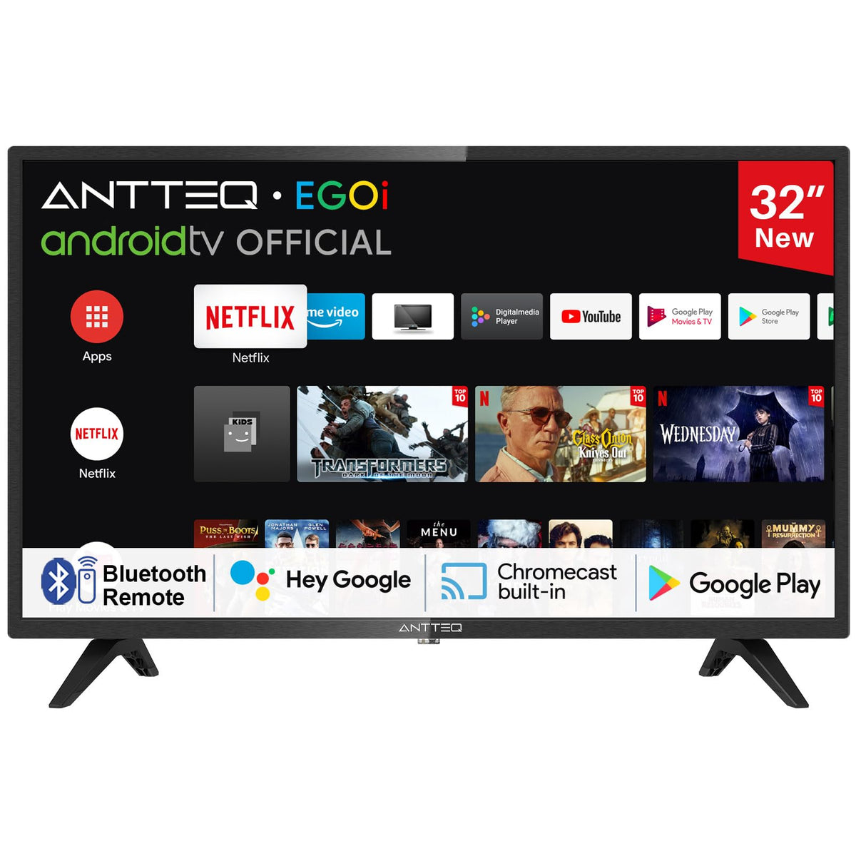 AB50D1 Fernseher 50 Zoll (TV 127 cm), Dolby Audio, LED, Triple Tuner DVB-C / T2 / S2, CI+, HDMI, Mediaplayer per USB, digitaler Audioausgang, incl. Hotelmodus