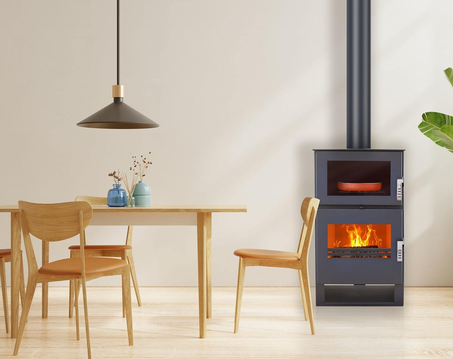 EEK A+ Fireplace with Baking Compartment Verso F - 9kW
