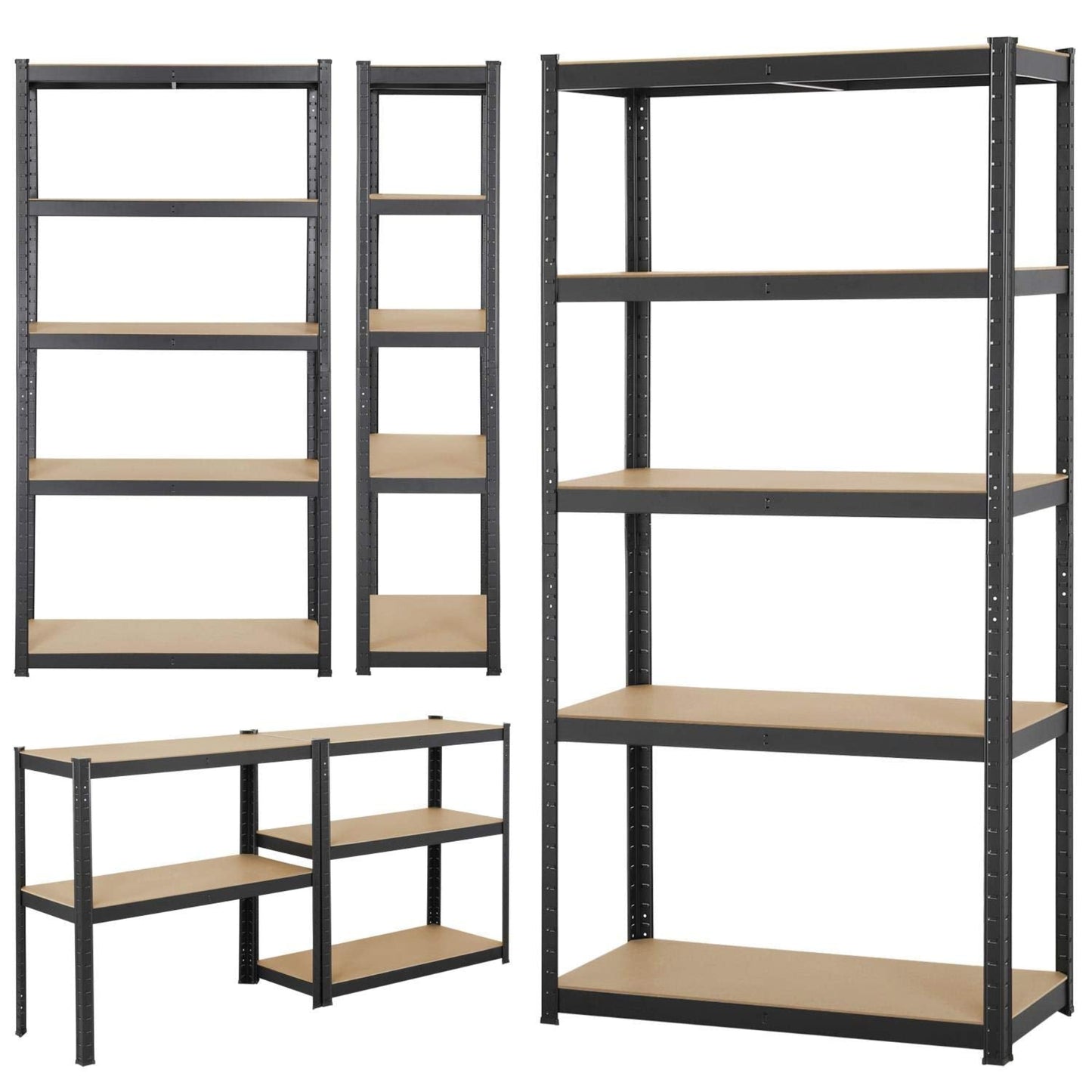 Yaheetech Heavy Duty Shelving Unit 180 x 120 x 60 cm 5 Shelves Metal Shelf Maximum Load 875 kg Cellar Shelving Unit Workshop Shelf