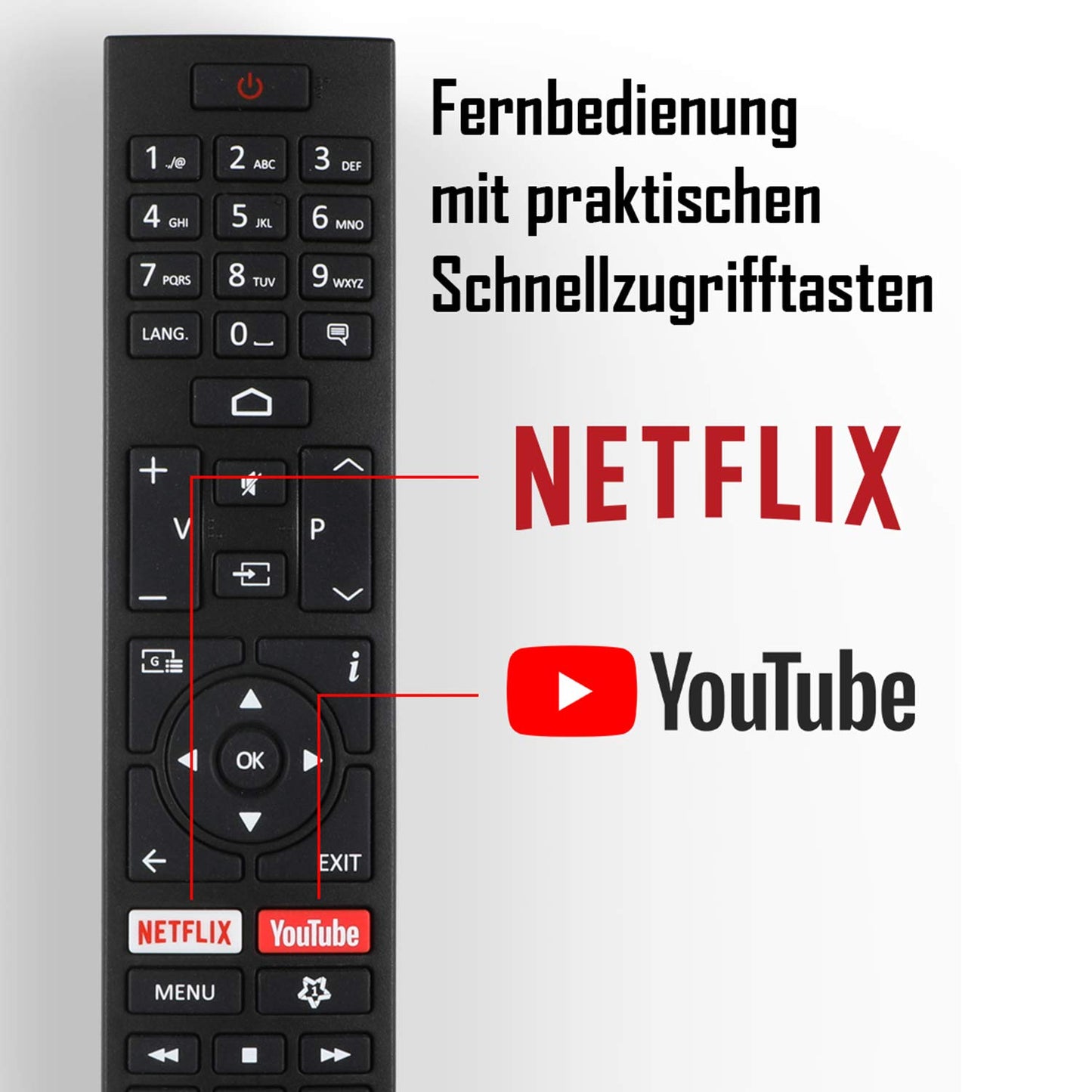 JVC 32 Zoll Fernseher Android TV (HD-Ready Smart TV, HDR, Triple-Tuner, Google Play Store) LT-32VAH3355